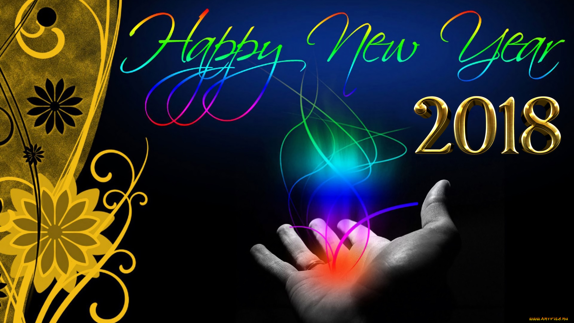 праздничные, -, разное, , новый, год, цифры, фон, праздник