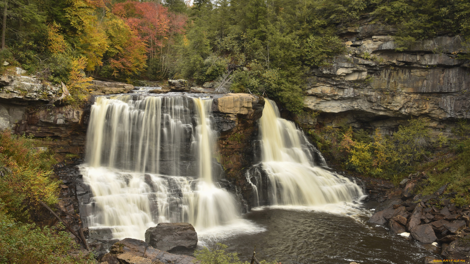 природа, водопады, простор