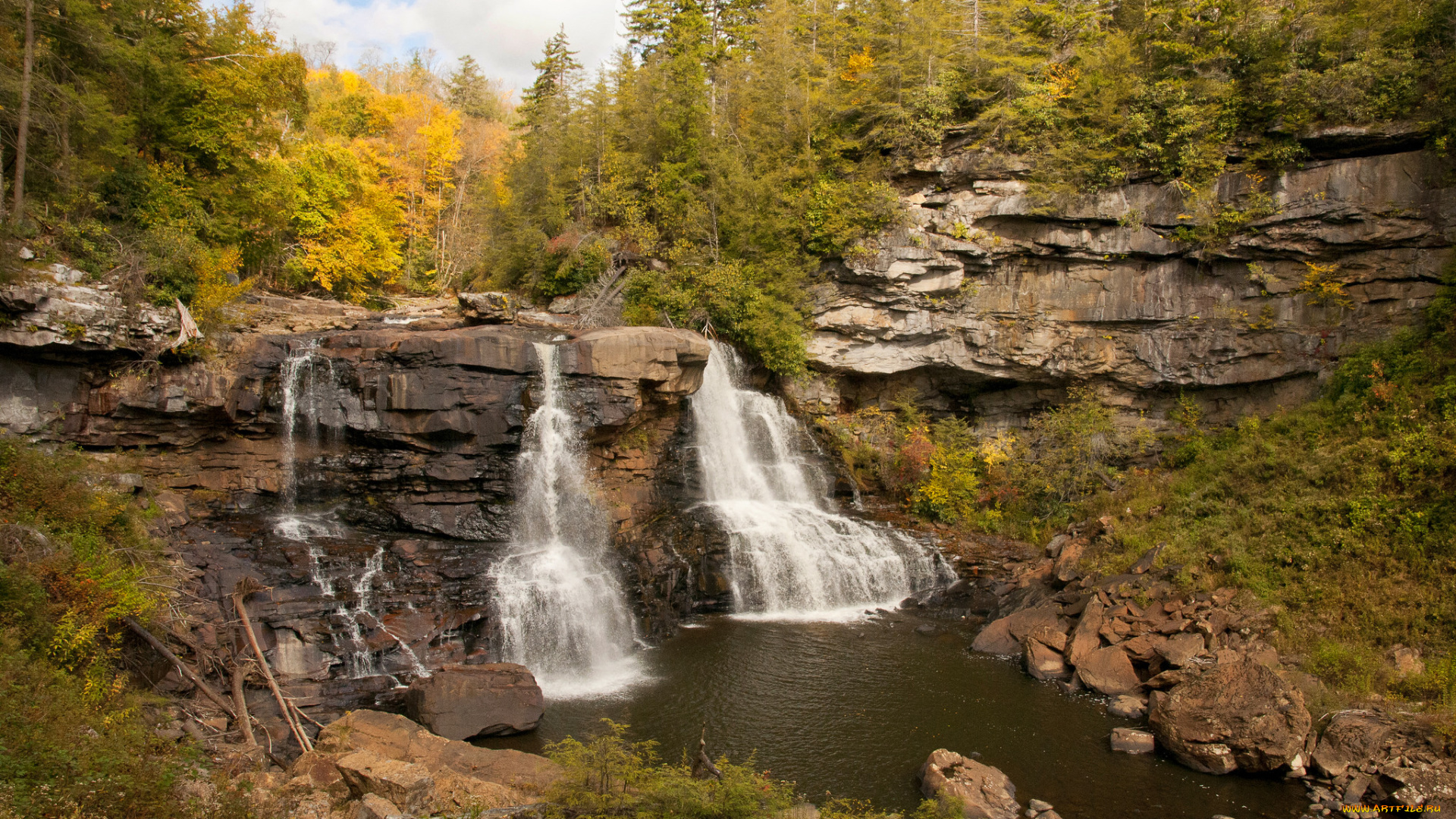 природа, водопады, простор