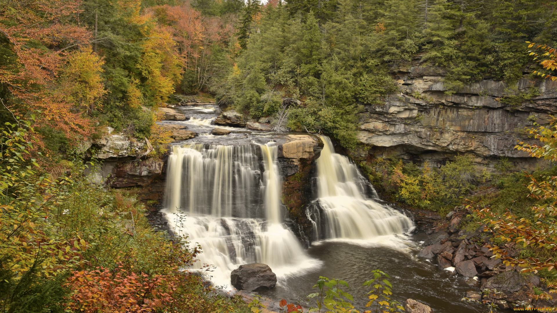 природа, водопады, простор