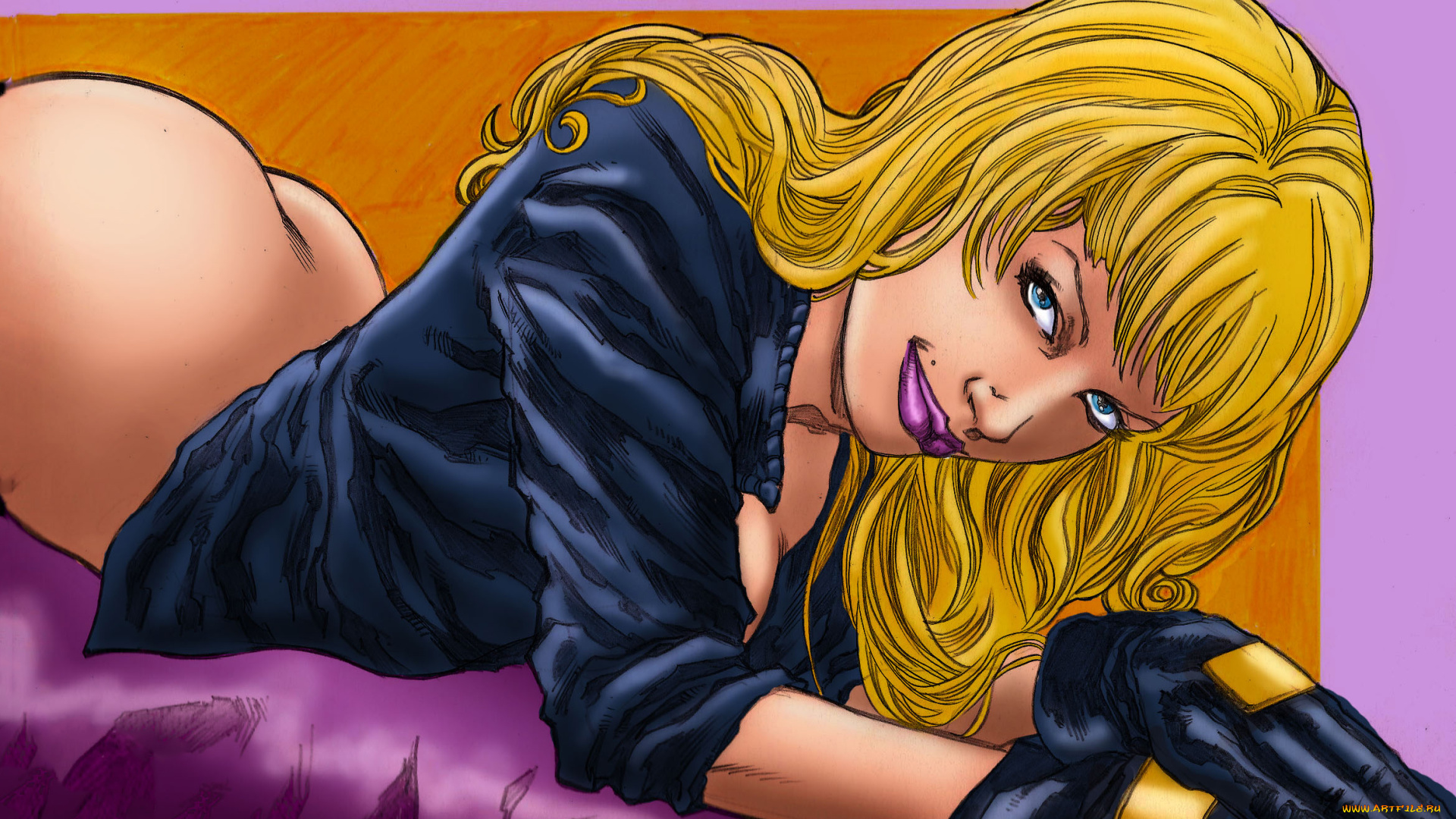 рисованное, люди, девушка, фон, взгляд