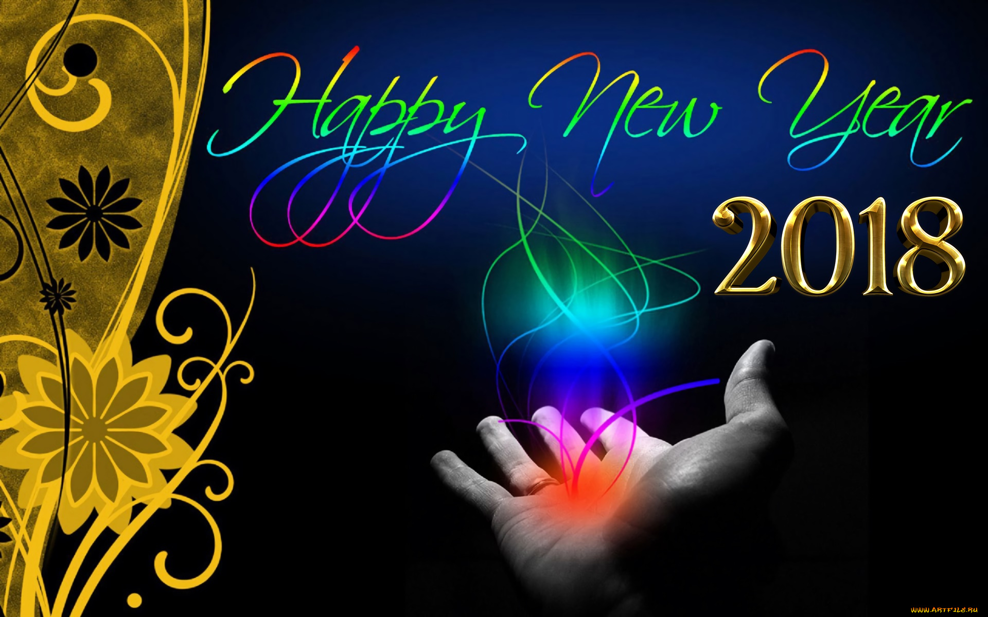 праздничные, -, разное, , новый, год, цифры, фон, праздник