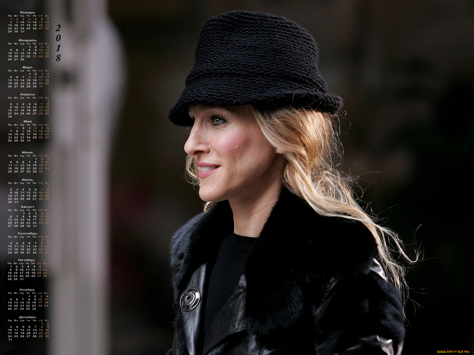календари, знаменитости, 2018, женщина, шляпа, профиль, актриса