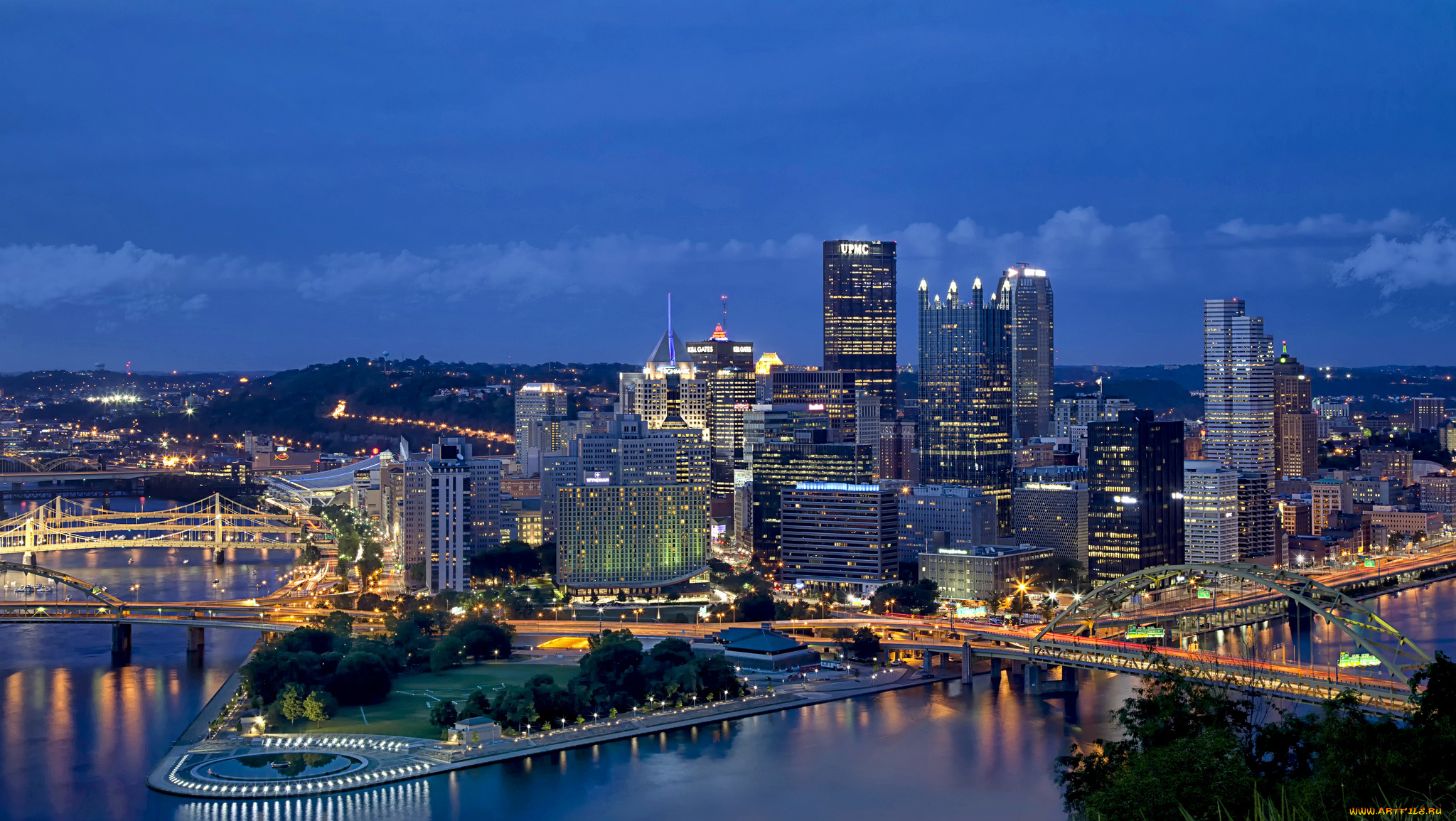 pittsburg, города, питтсбург, , сша, панорама