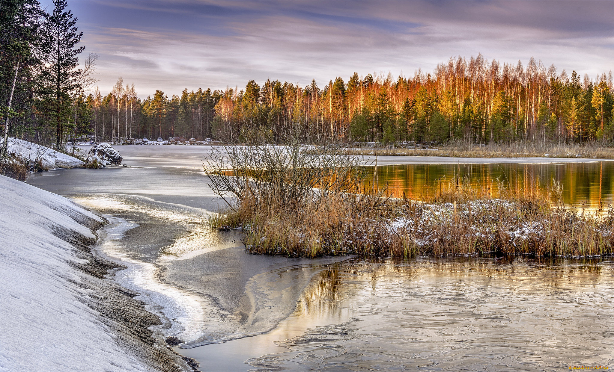 природа, зима, простор
