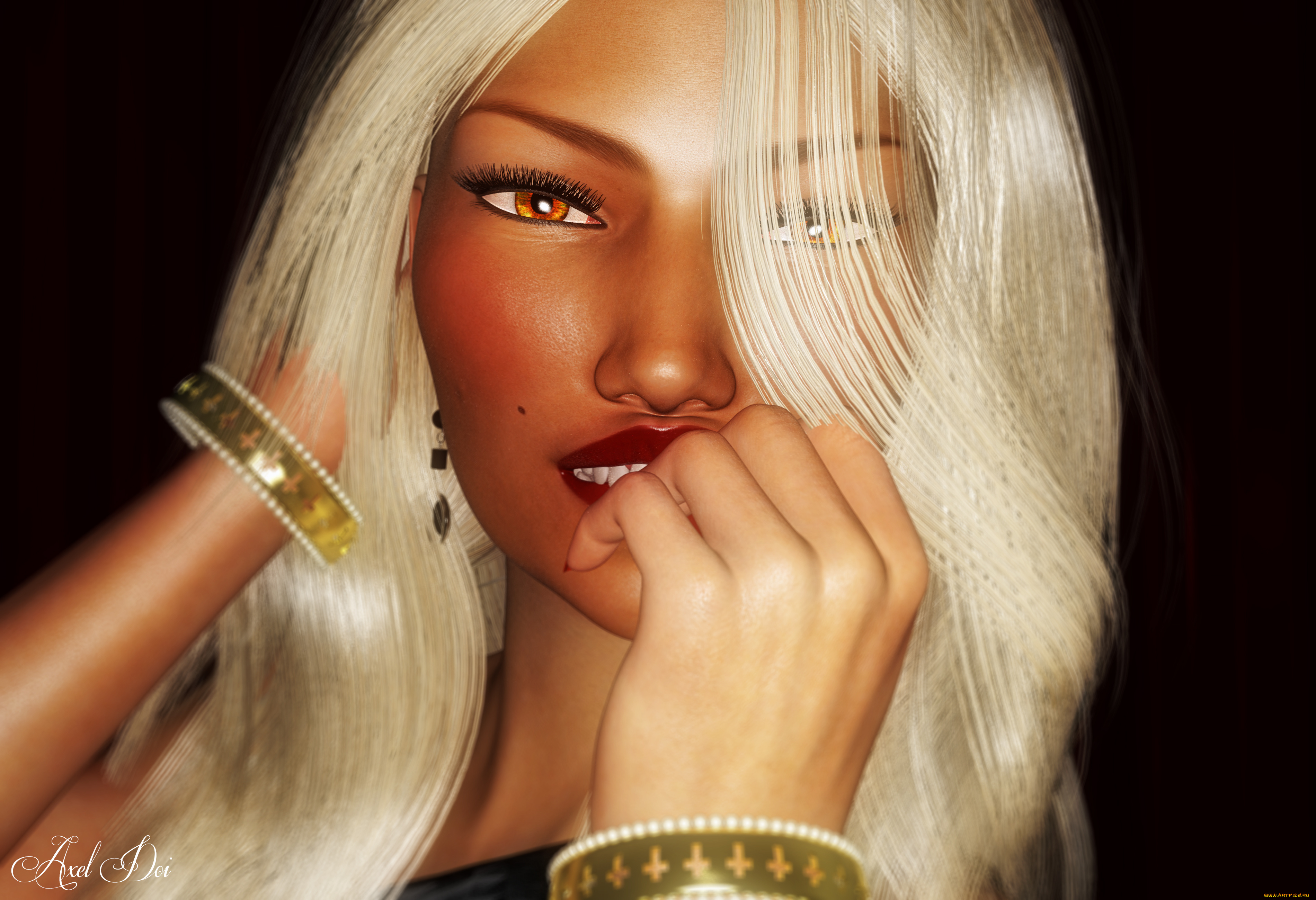 3д, графика, портрет, , portraits, фон, взгляд, девушка