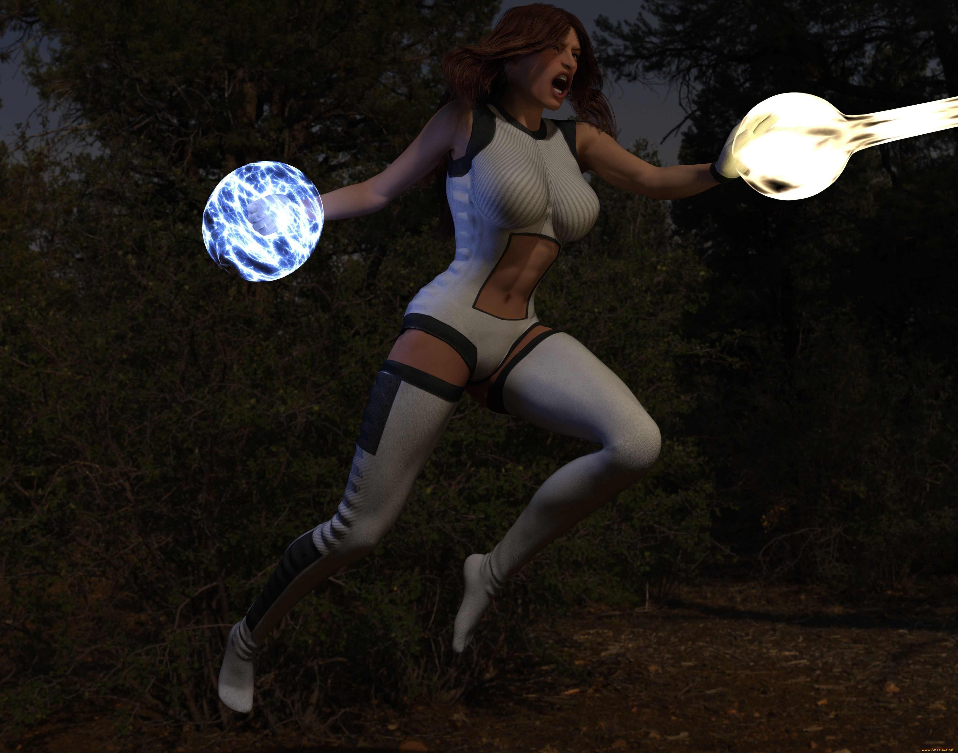 3д, графика, фантазия, , fantasy, фон, взгляд, девушка