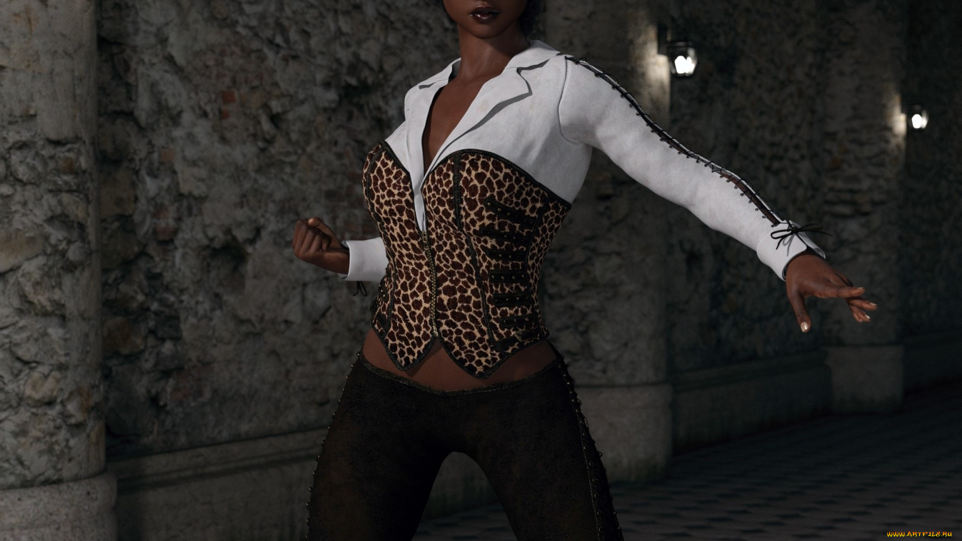 3д, графика, фантазия, , fantasy, девушка, взгляд, фон