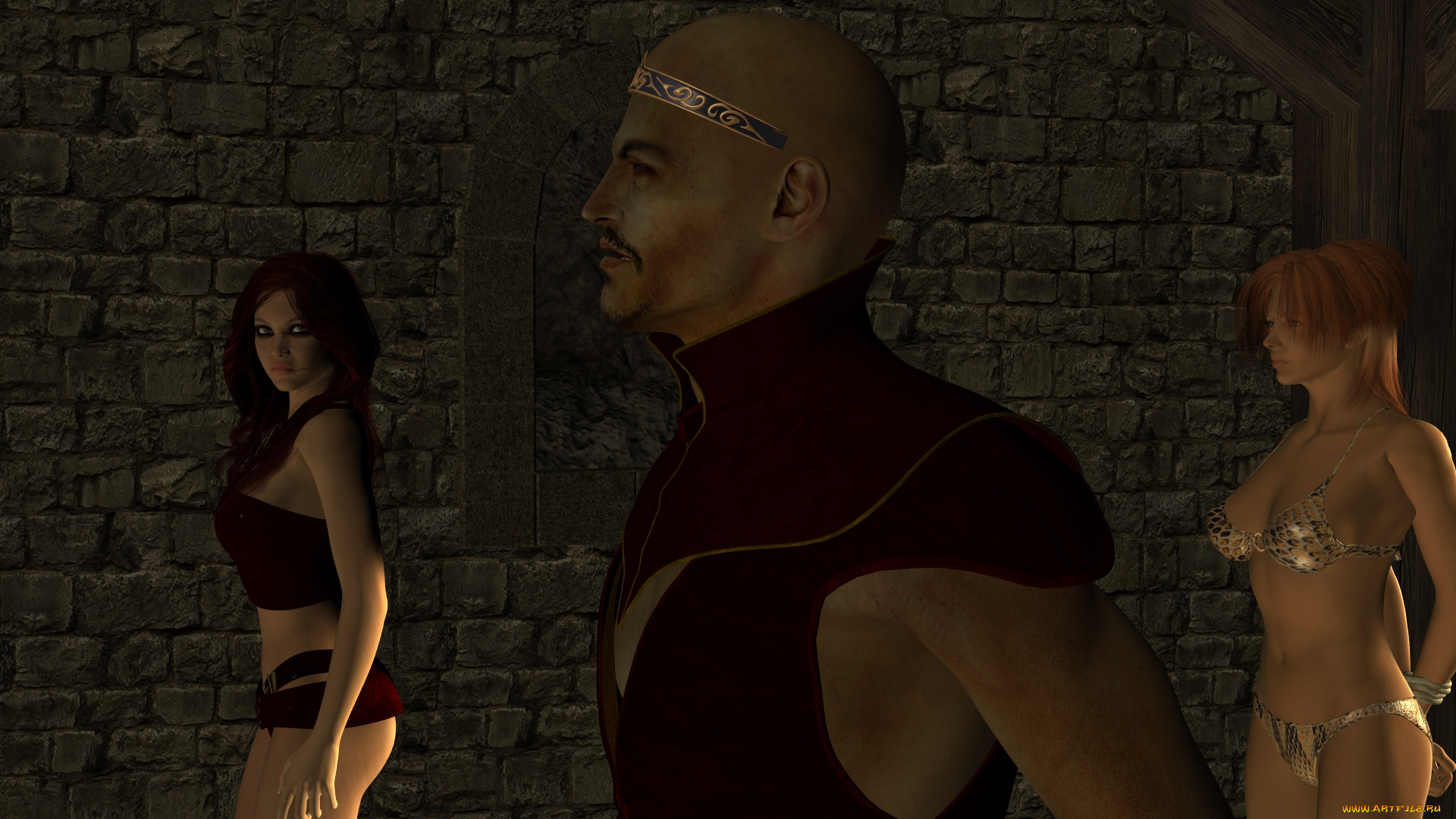 3д, графика, фантазия, , fantasy, девушка, взгляд, фон