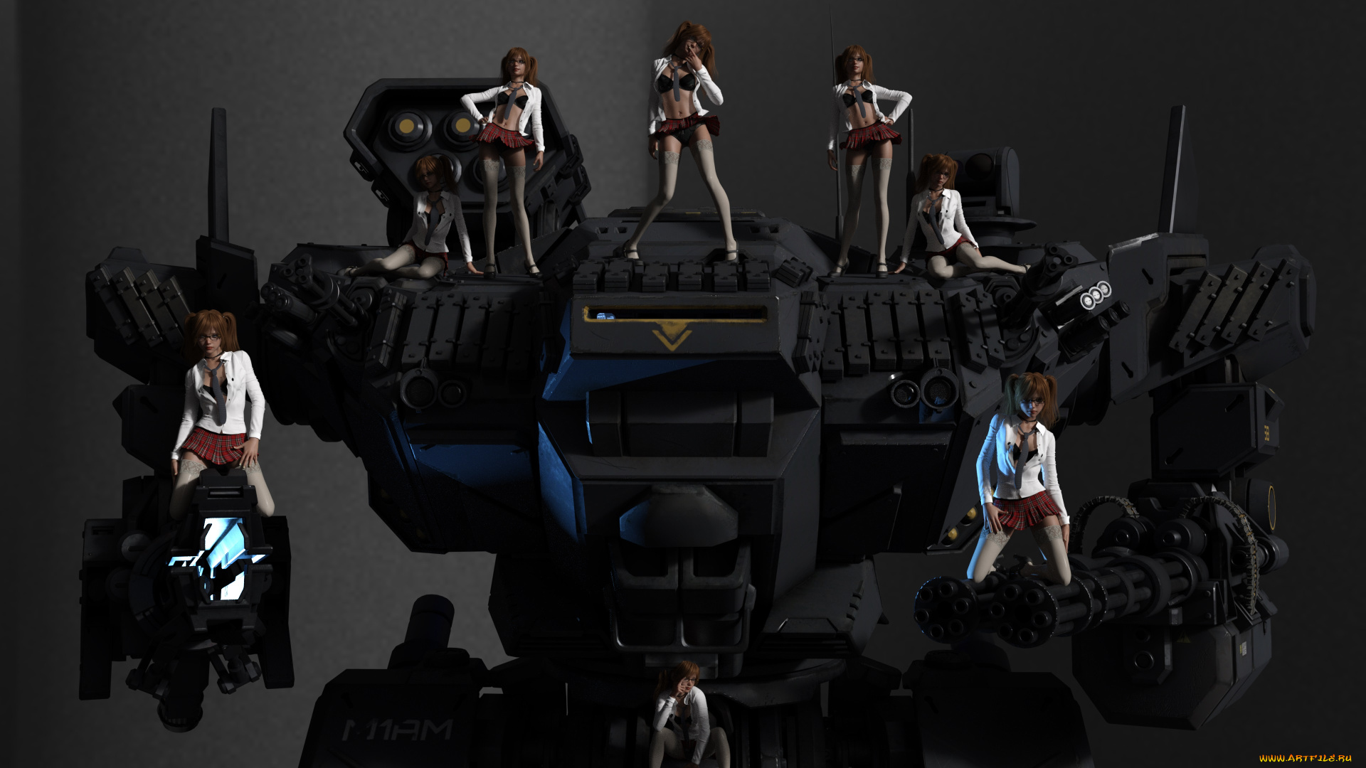 3д, графика, фантазия, , fantasy, девушки, взгляд, фон