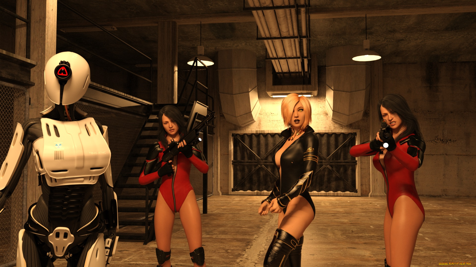 3д, графика, фантазия, , fantasy, взгляд, девушки, фон