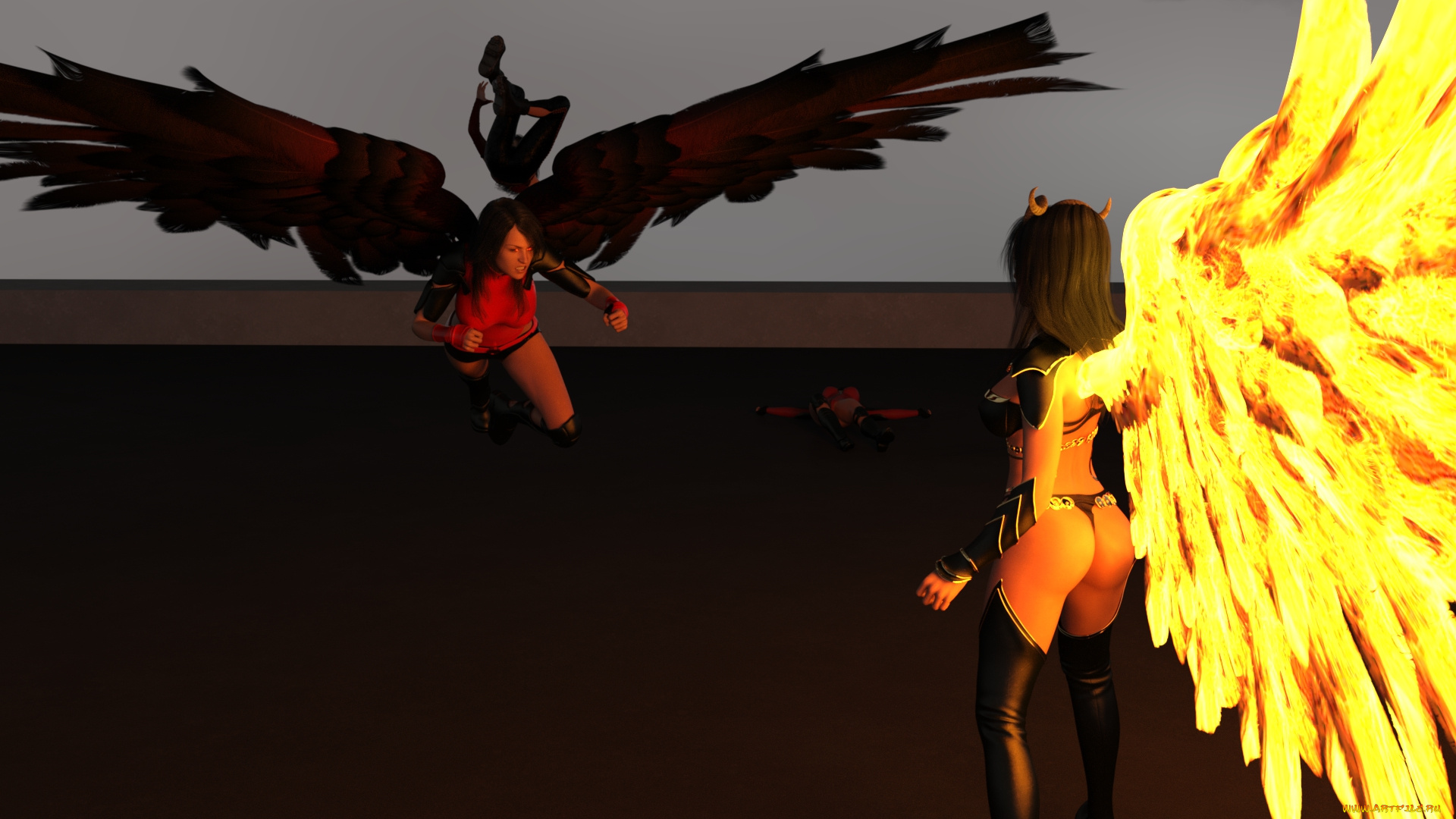 3д, графика, существа, , creatures, фон, взгляд, девушка