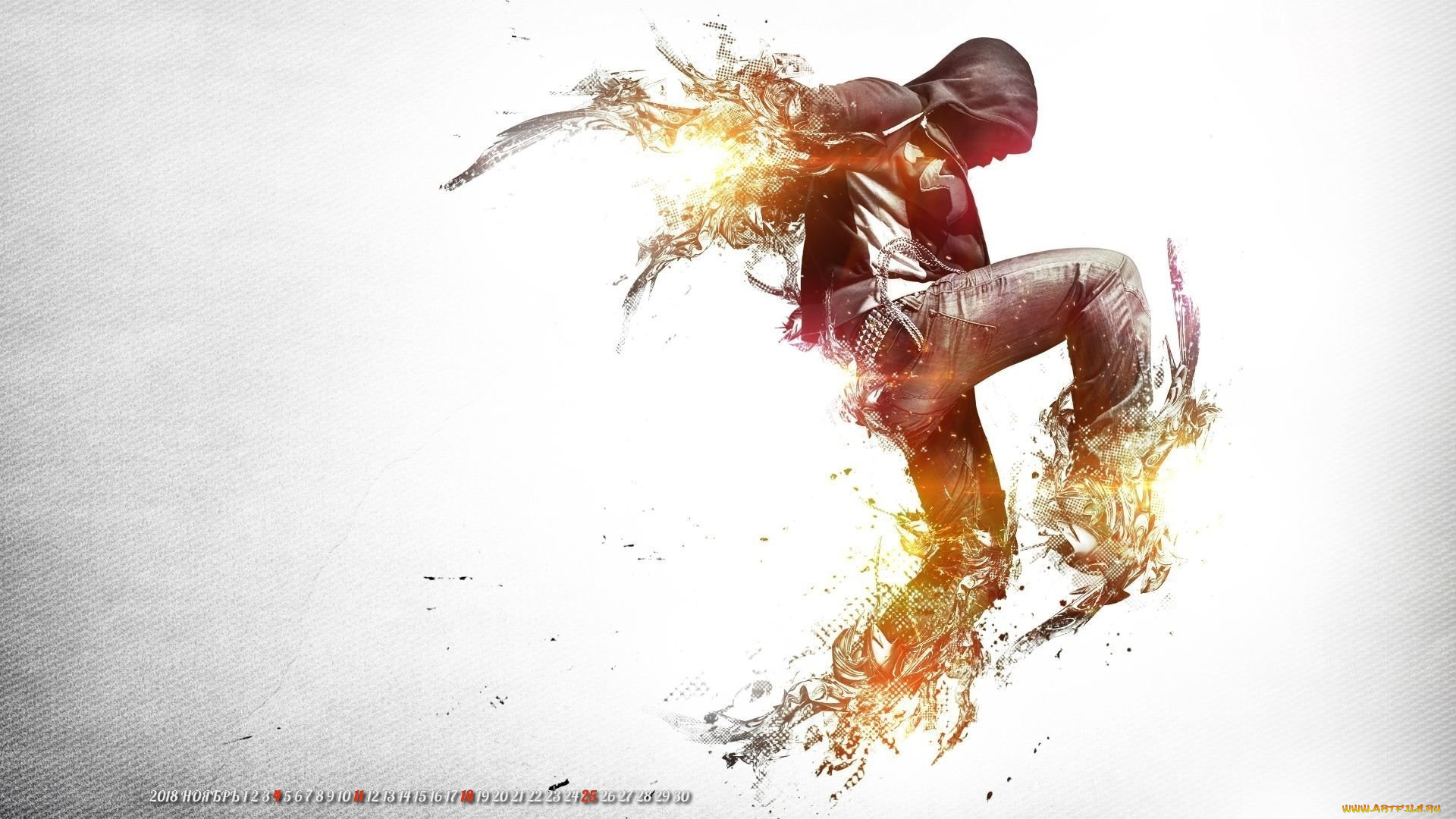 календари, компьютерный, дизайн, фрактал, капюшон, человек