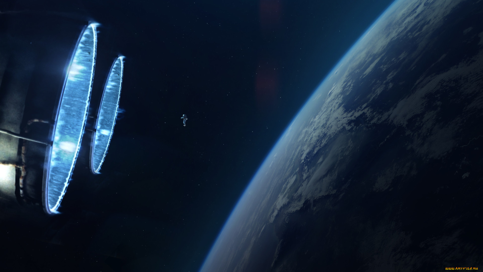 космос, арт, планета, звезды, галактики, вселенная