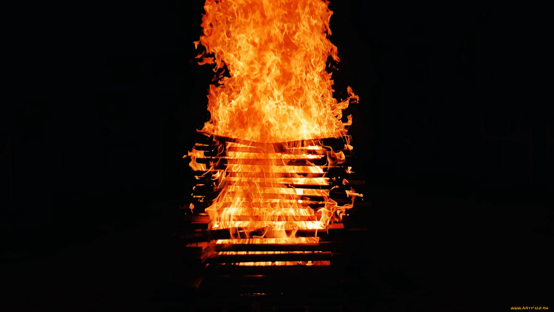 природа, огонь, пламя