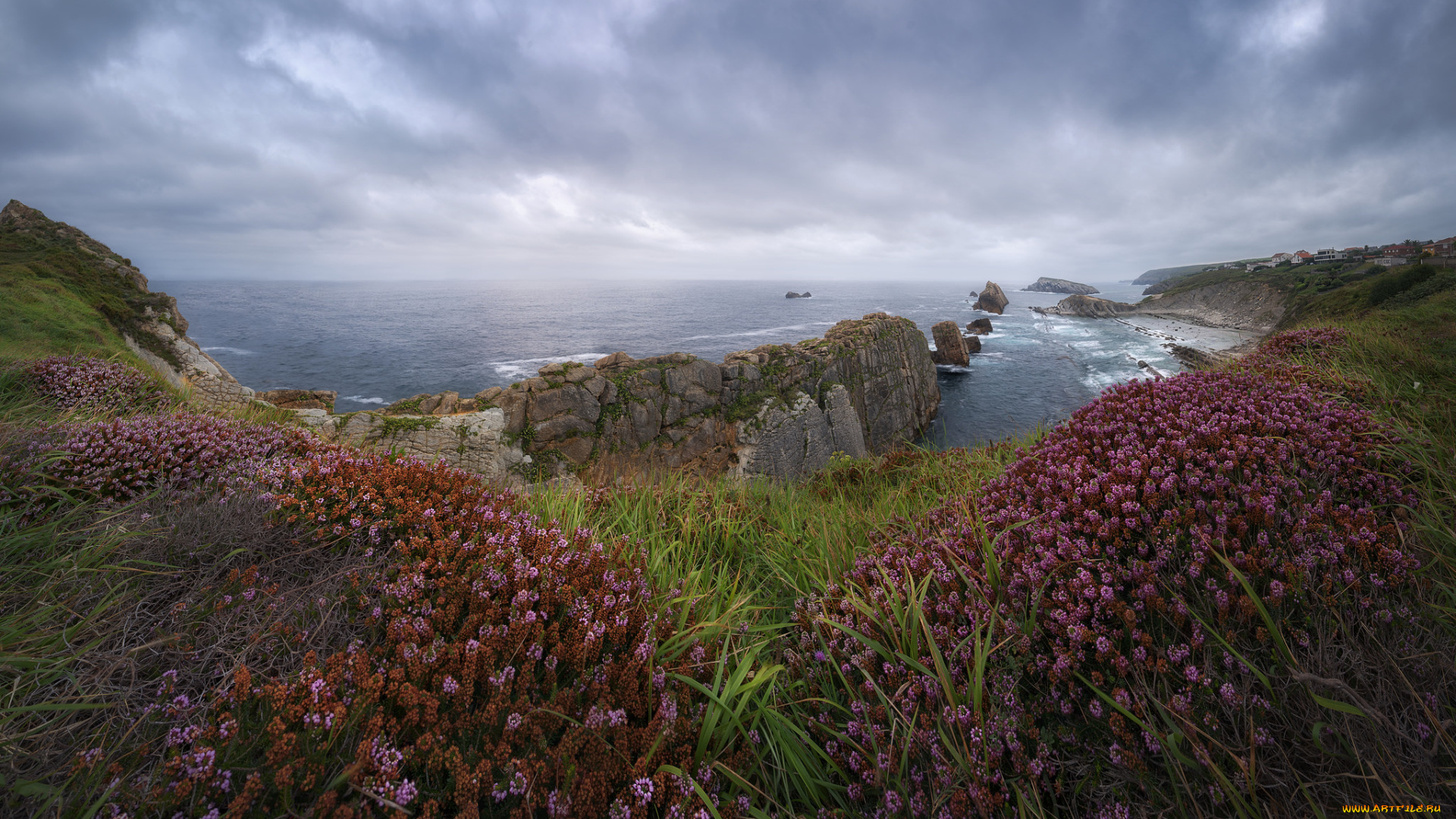 природа, побережье, простор