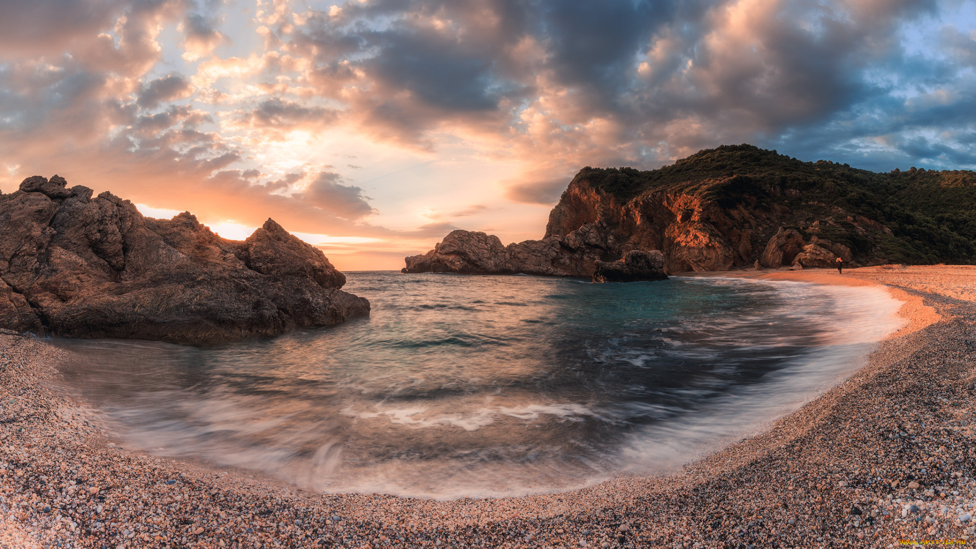 природа, побережье, простор