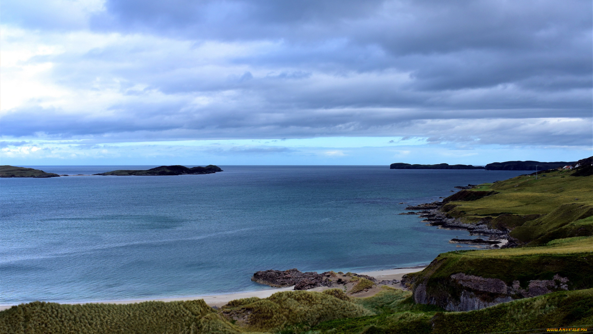 природа, побережье, скалы