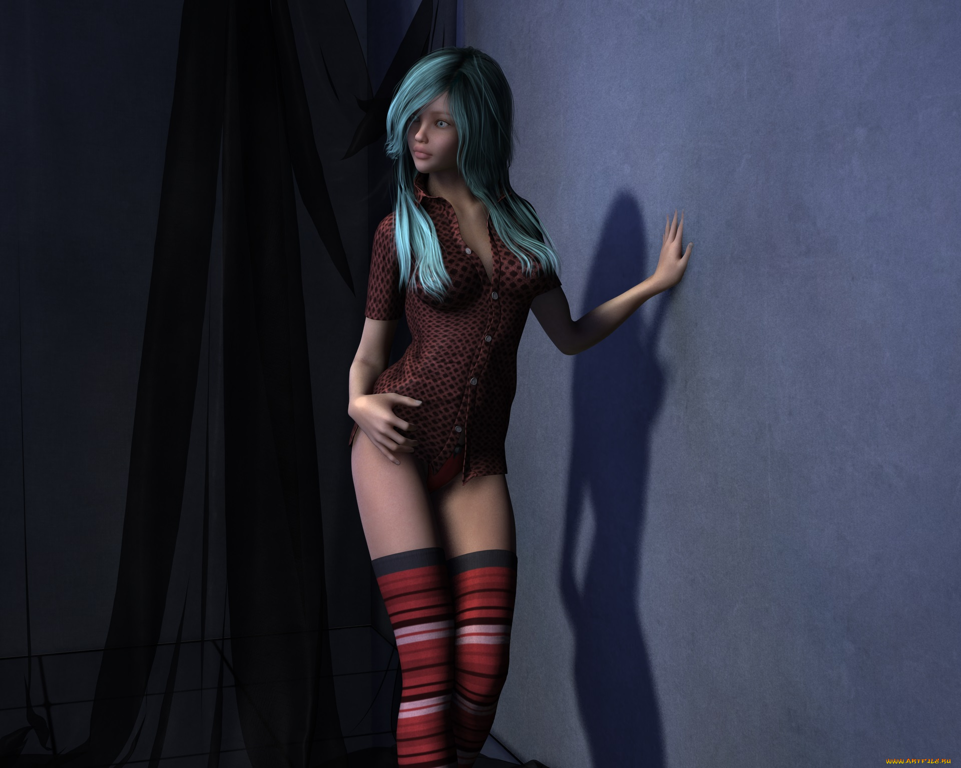 3д, графика, люди, , people, девушка, взгляд, фон