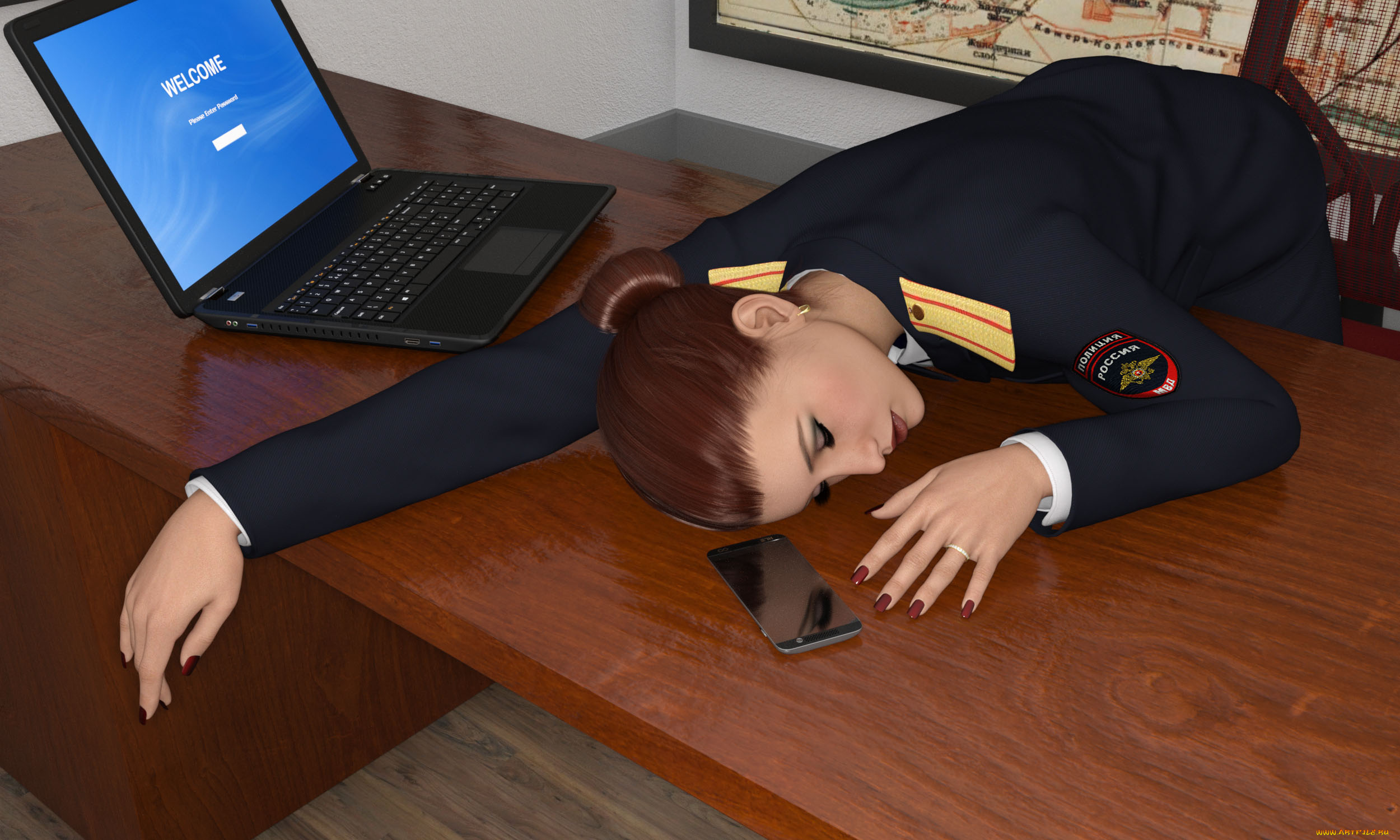 3д, графика, фантазия, , fantasy, девушка, взгляд, фон, she, wolf