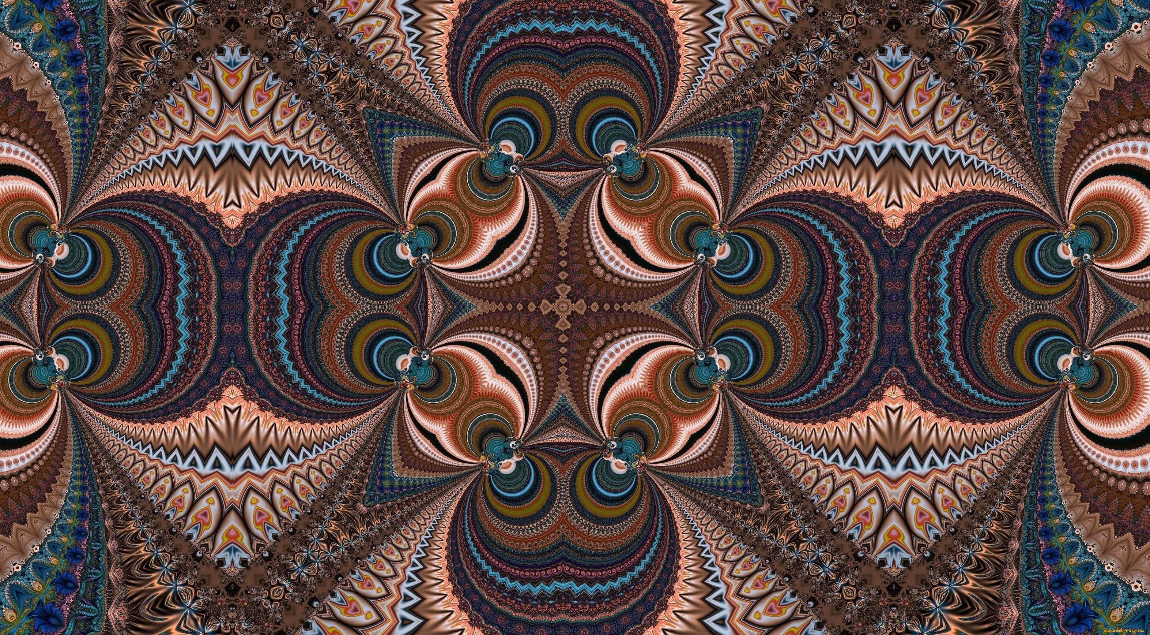 3д, графика, фракталы, , fractal, фон, узор, цвет