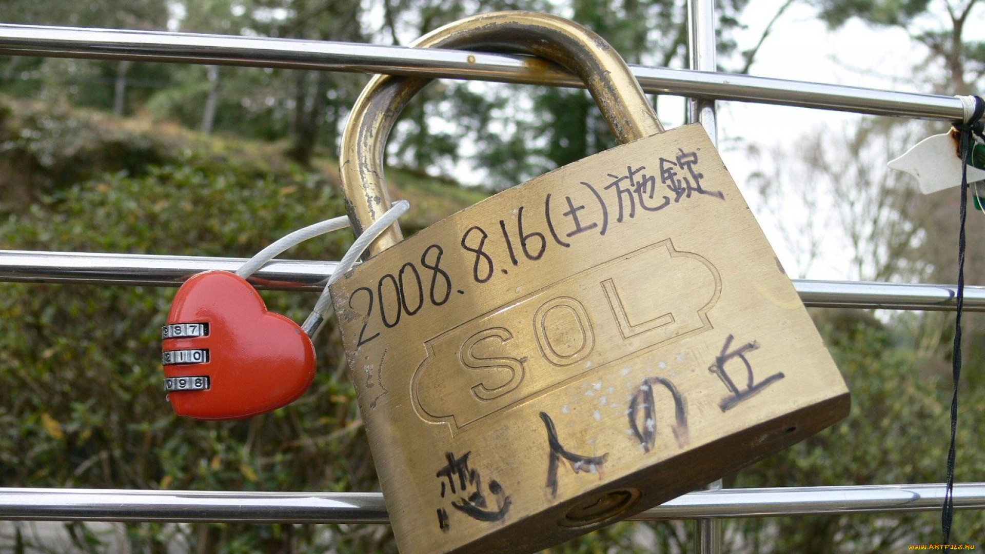 разное, ключи, , замки, , дверные, ручки, замок, забор, сердечко