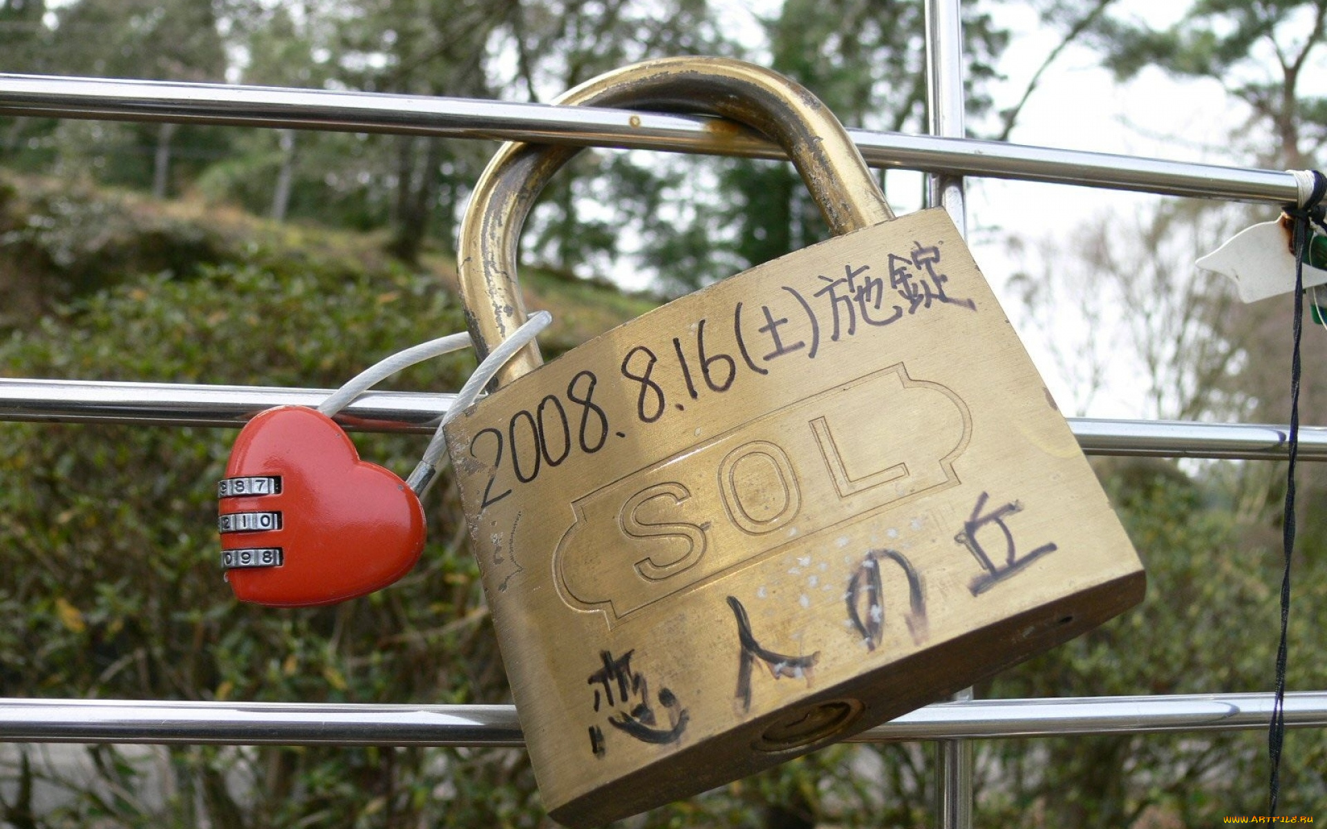 разное, ключи, , замки, , дверные, ручки, замок, забор, сердечко