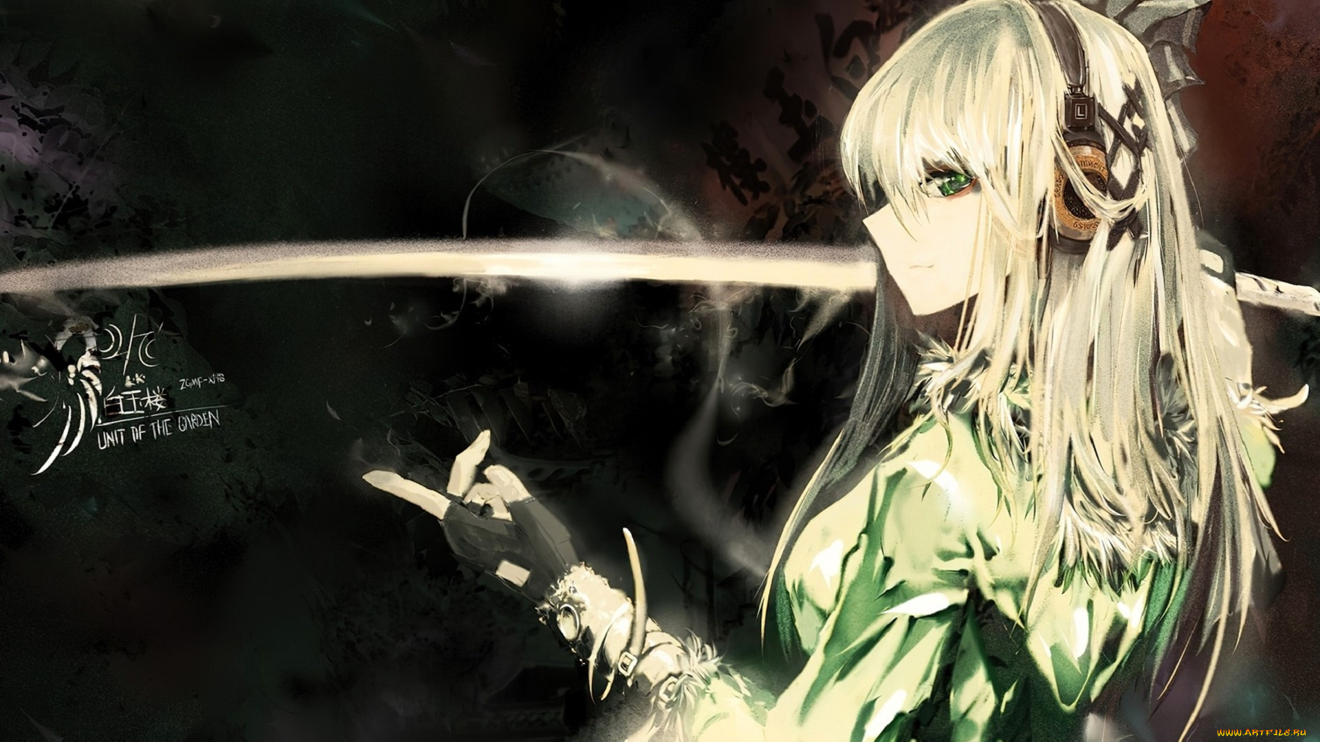 аниме, touhou, девушка, меч