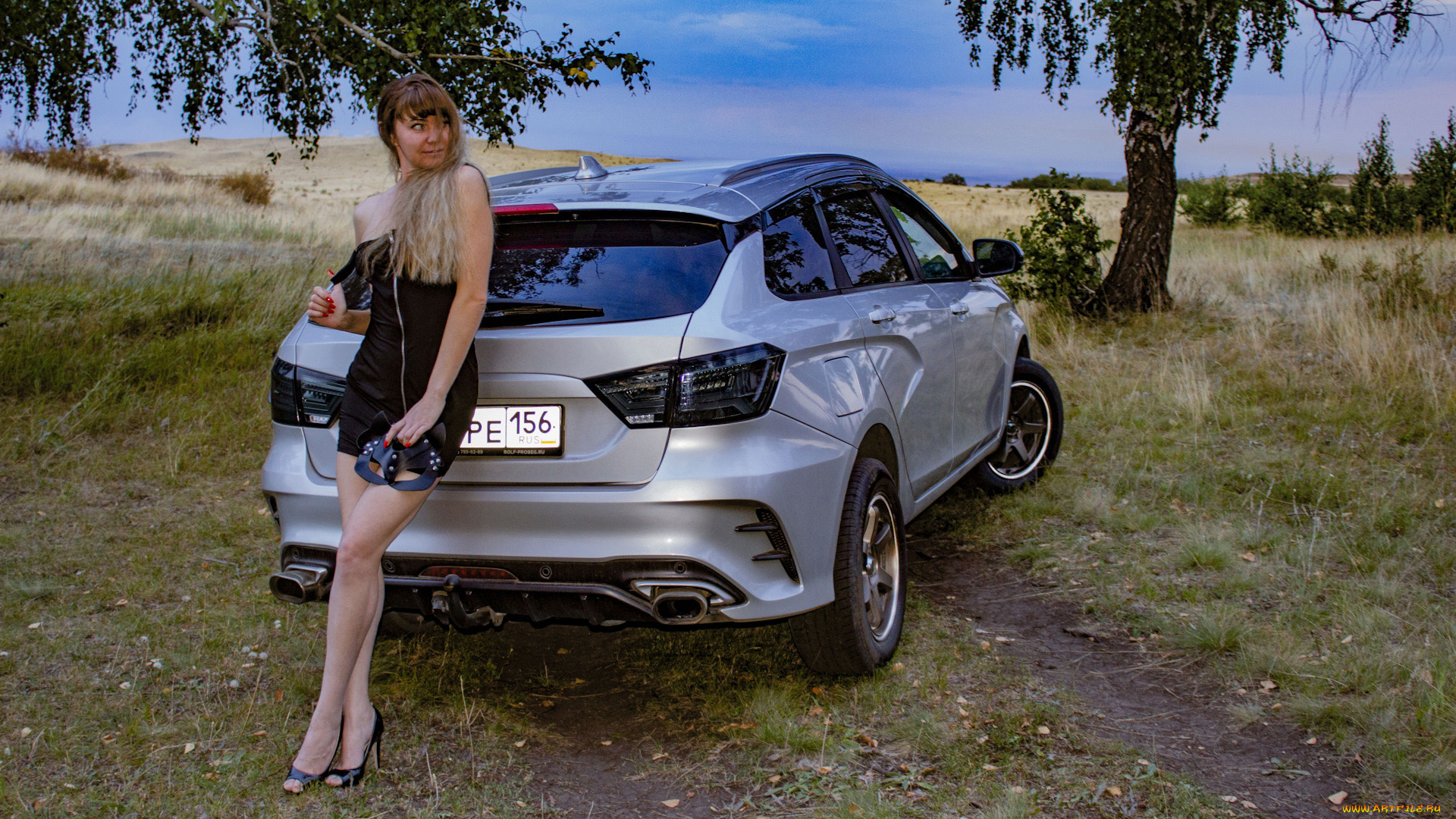 автомобили, -авто, с, девушками, lada, vesta, sw