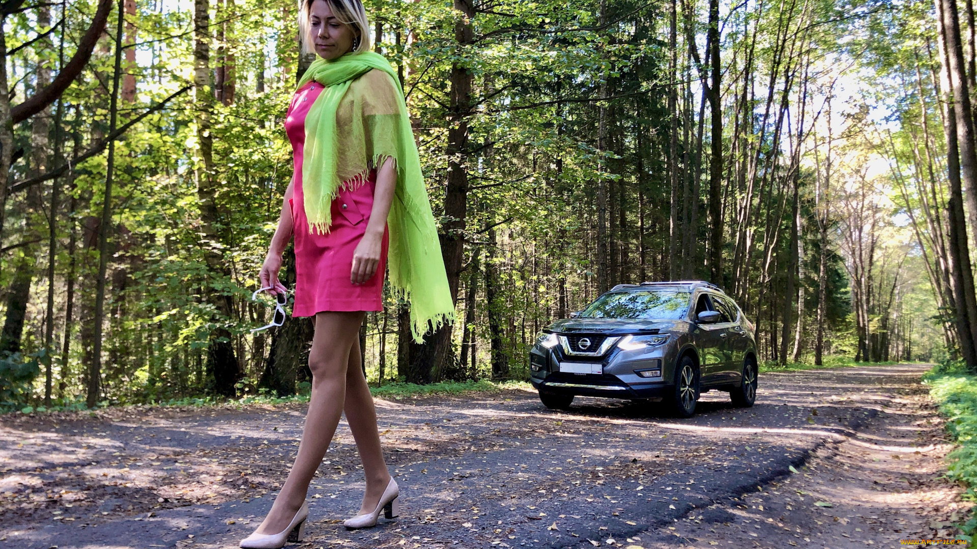 автомобили, -авто, с, девушками, nissan, x-trail