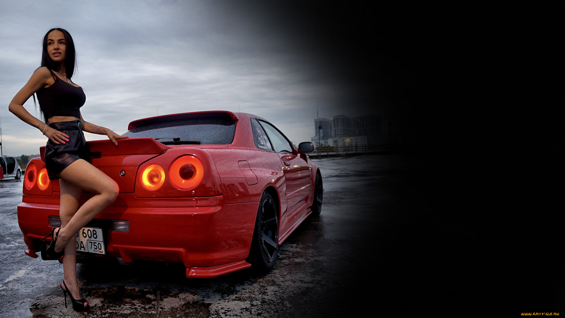 автомобили, -авто, с, девушками, skyline