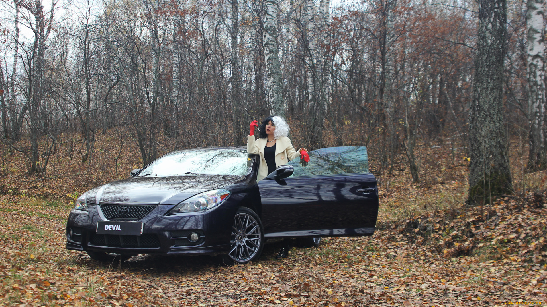 автомобили, -авто, с, девушками, toyota, solara, сoupe, amethyst