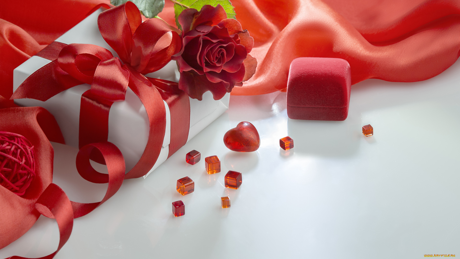 праздничные, подарки, и, коробочки, роза, ткань, коробочки, сердечко, кубики