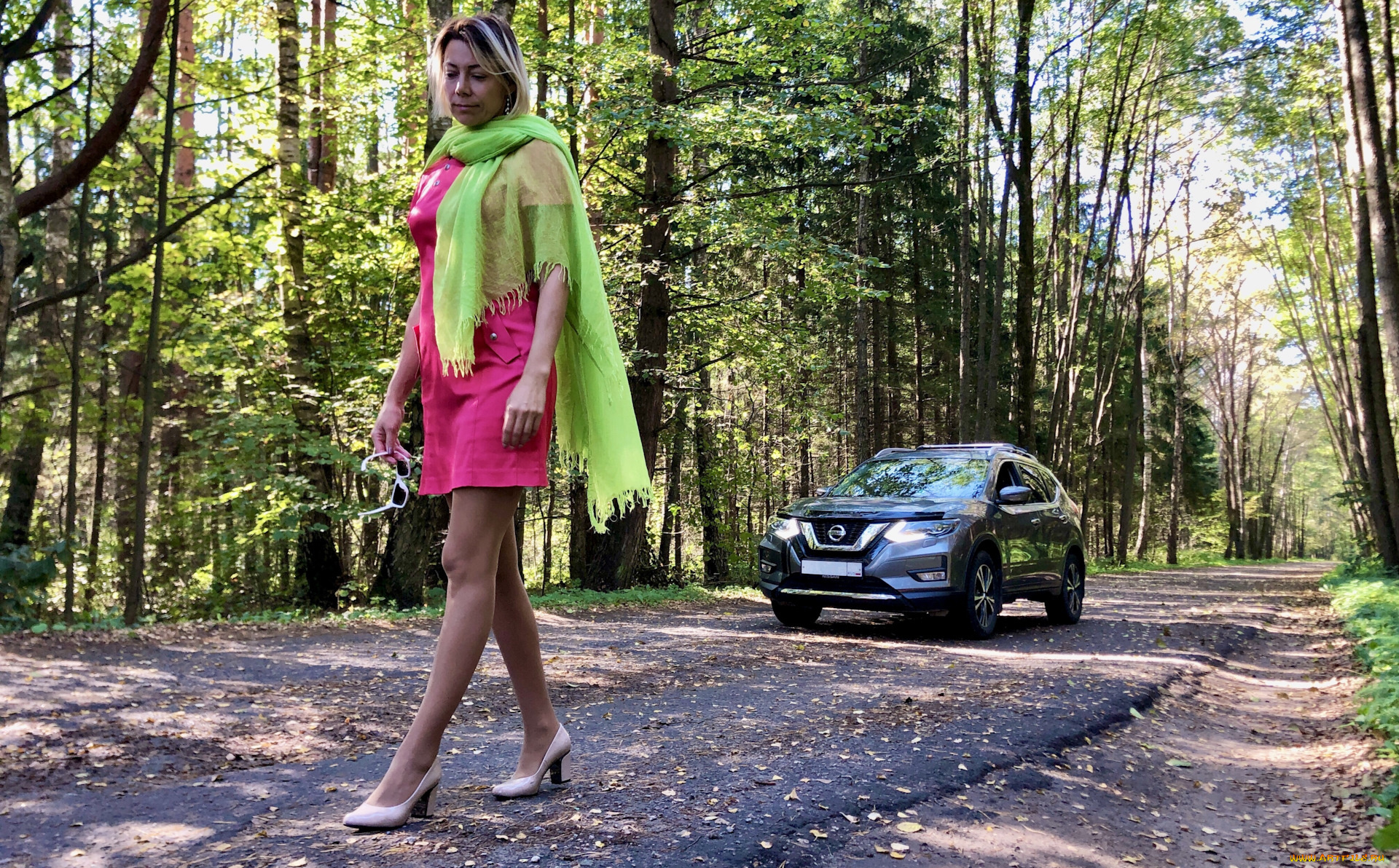 автомобили, -авто, с, девушками, nissan, x-trail