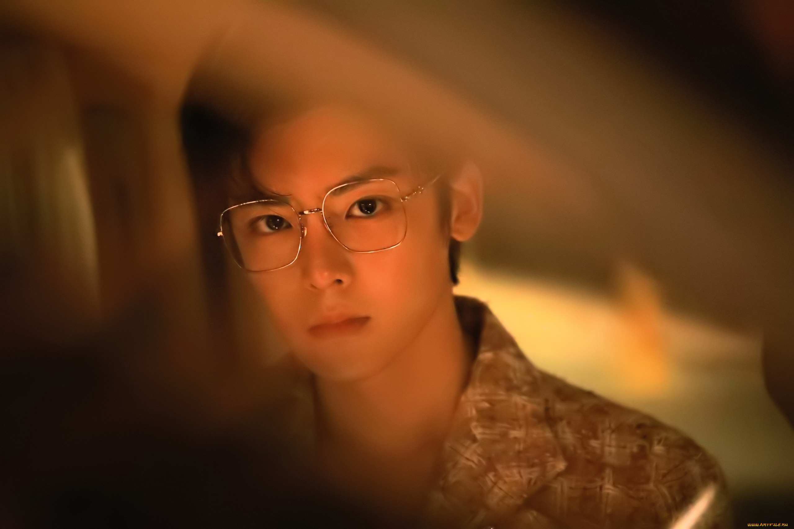 мужчины, hou, ming, hao, актер, лицо, очки