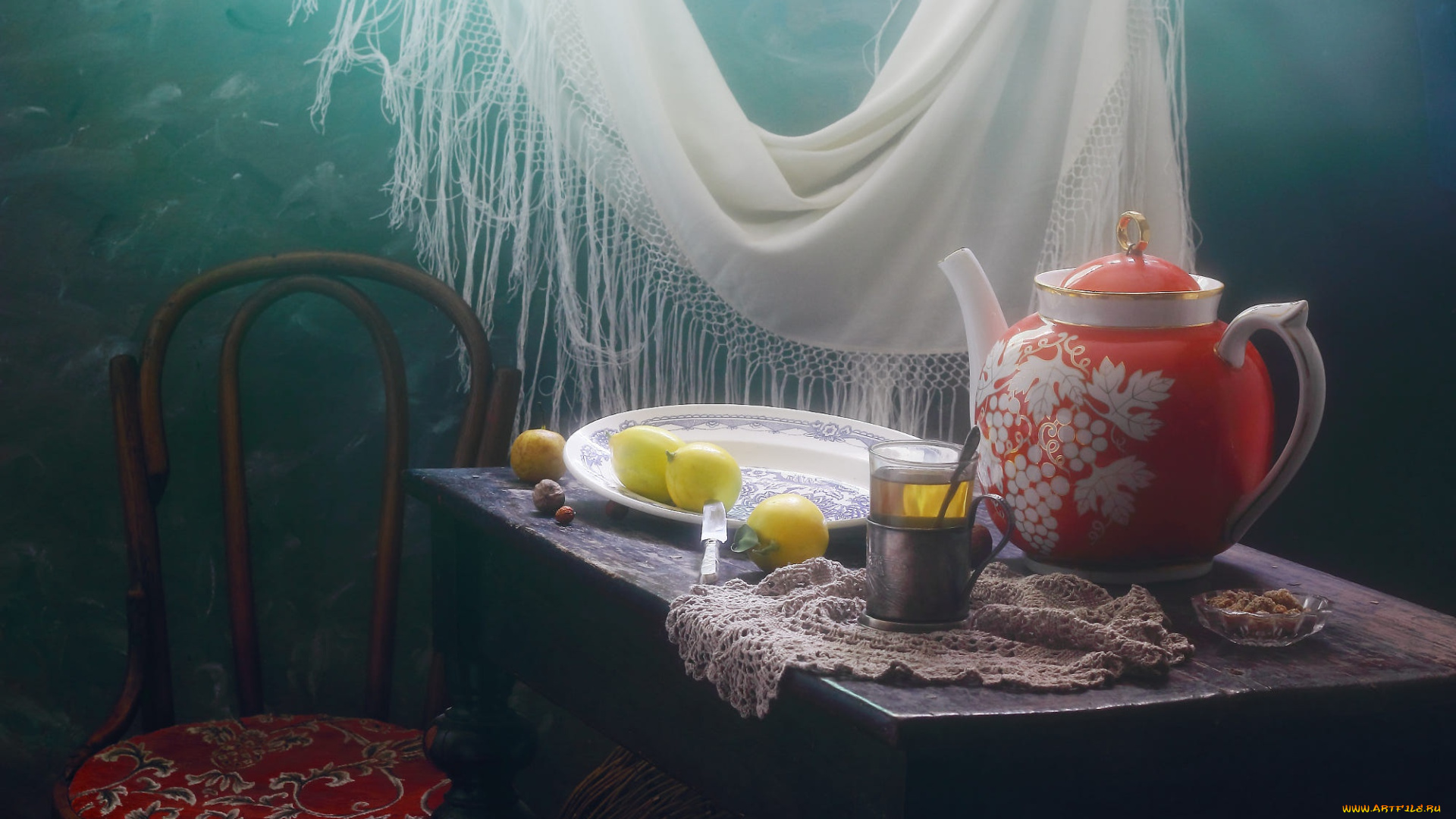 еда, натюрморт, чайник