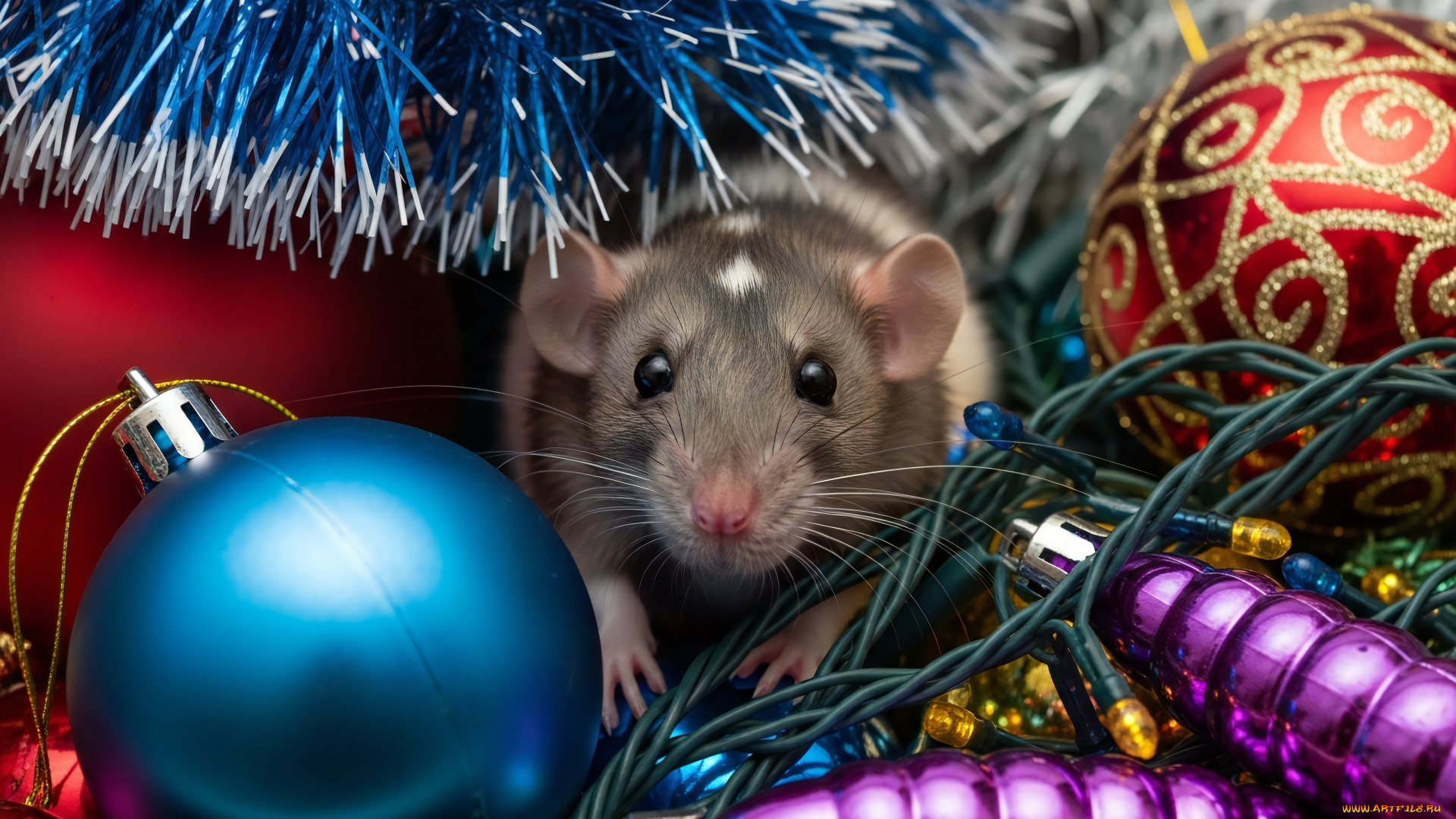 праздничные, -, разное, , новый, год, крыска