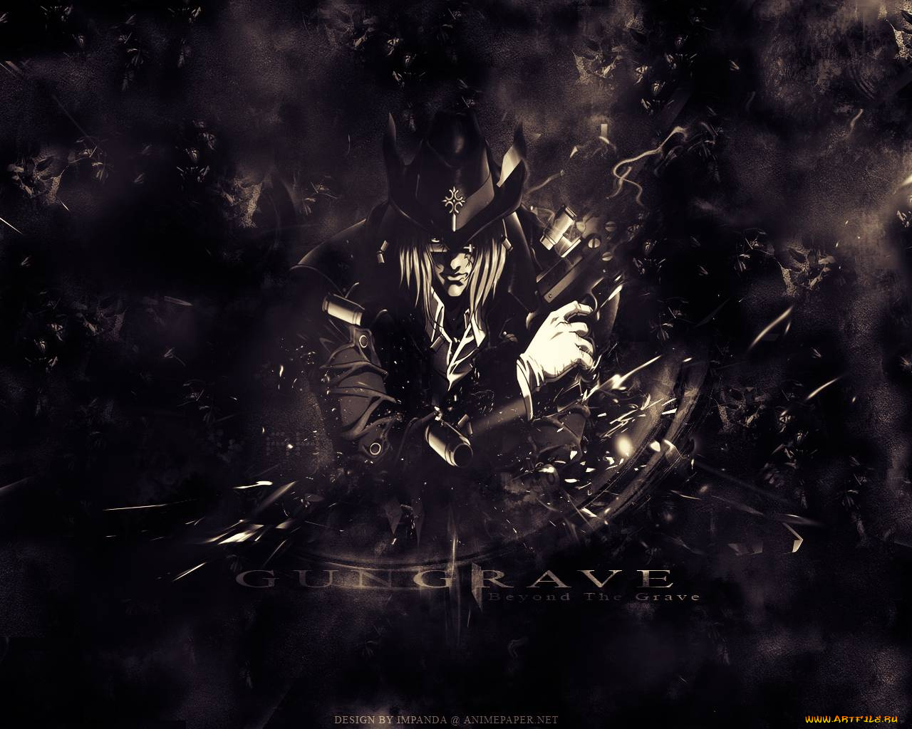 аниме, gun, grave