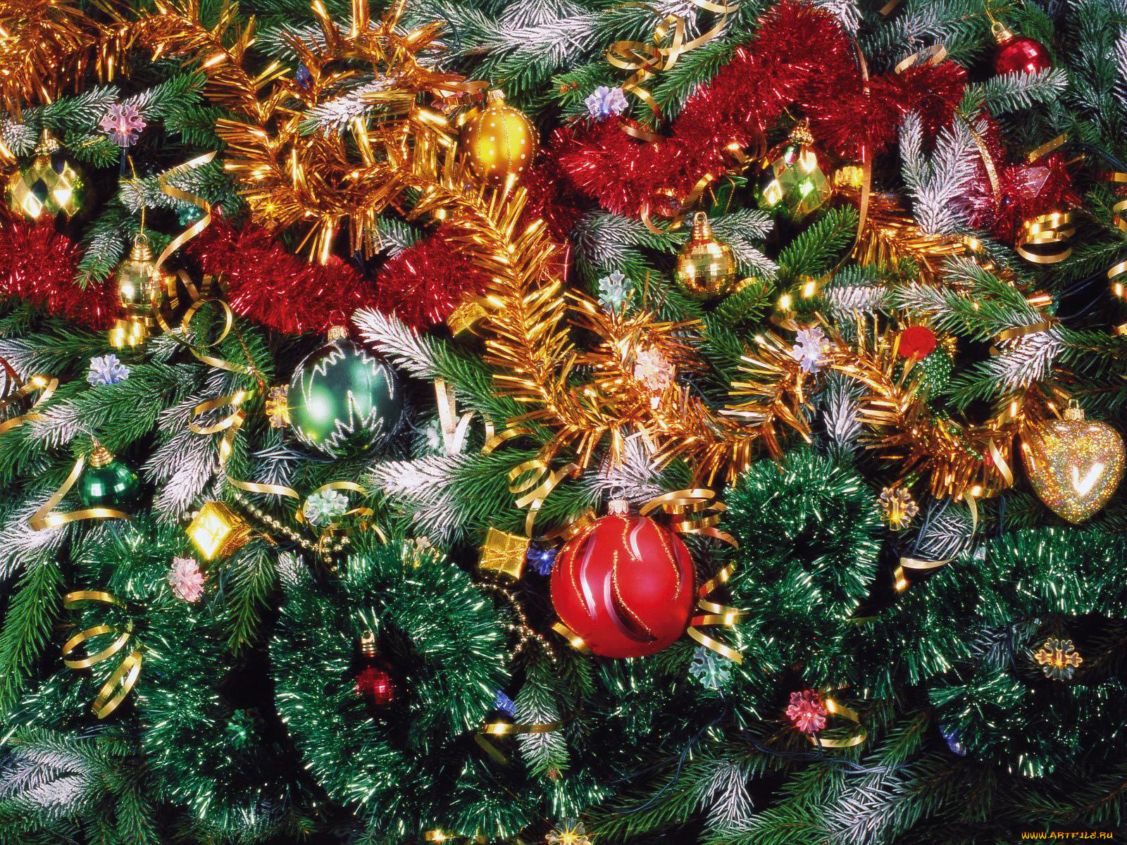 праздничные, мишура, гирлянды, цветы