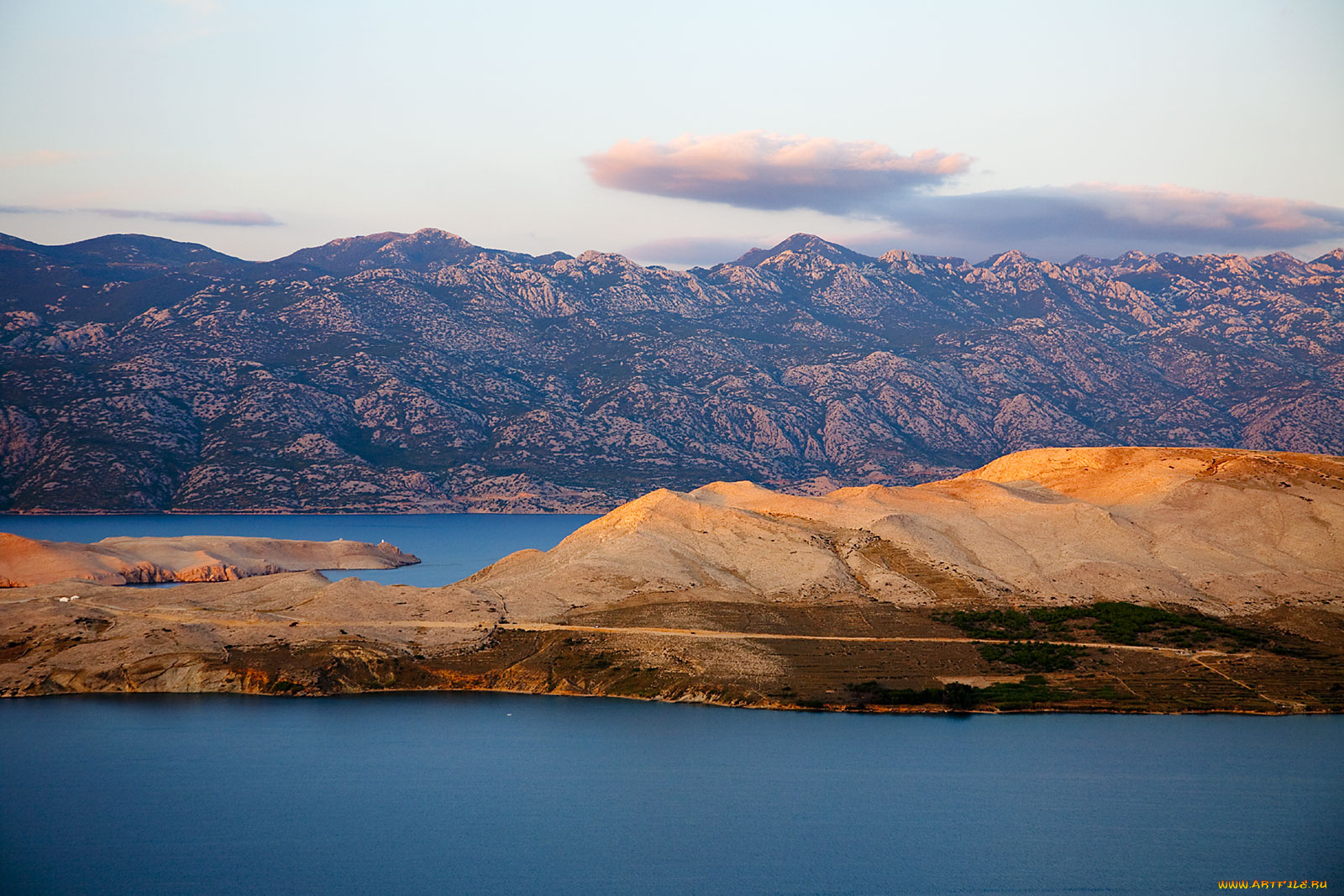 хорватия, природа, побережье, море, горы, облака