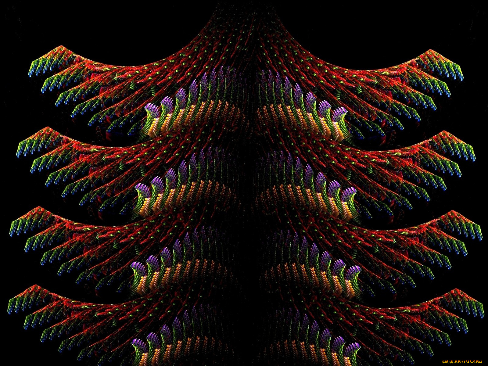 3д, графика, fractal, фракталы, фон, тёмный, узор, абстракция