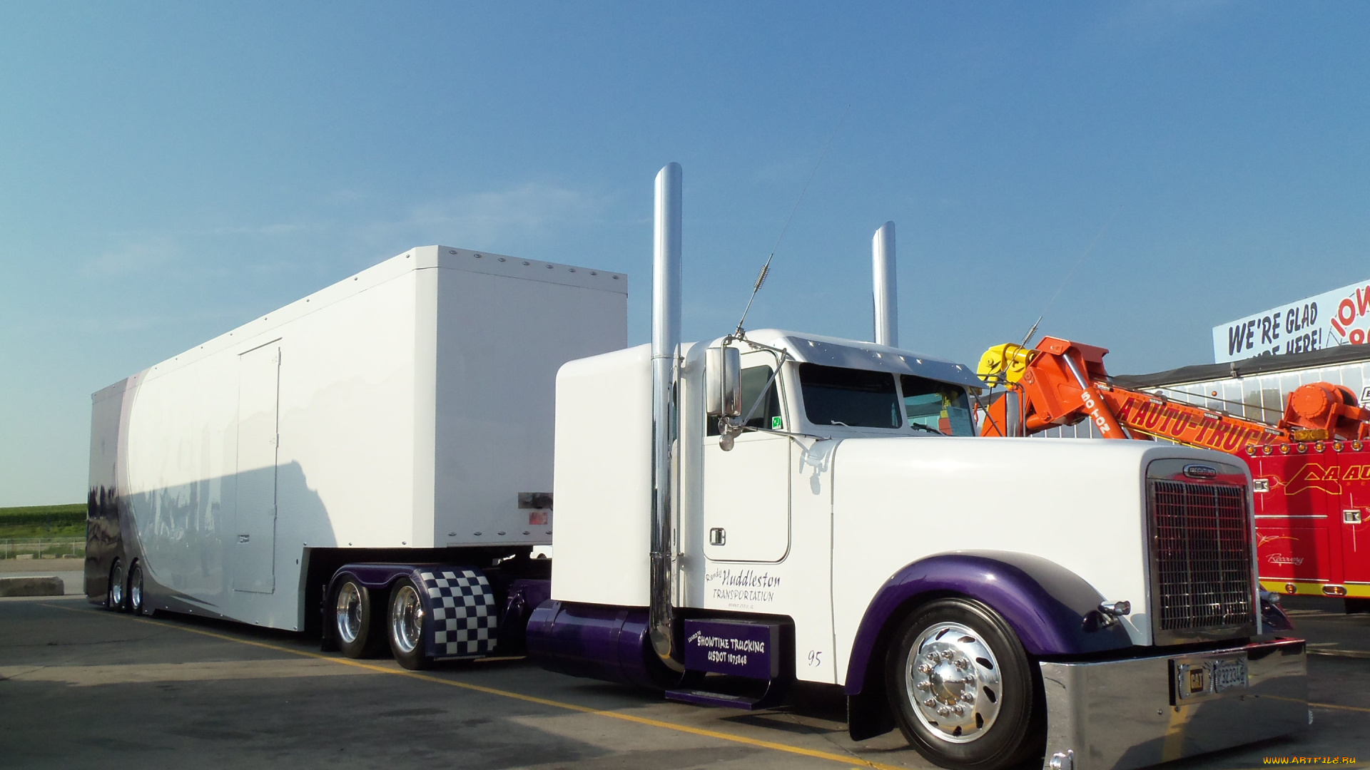 автомобили, freightliner, грузовик, белый