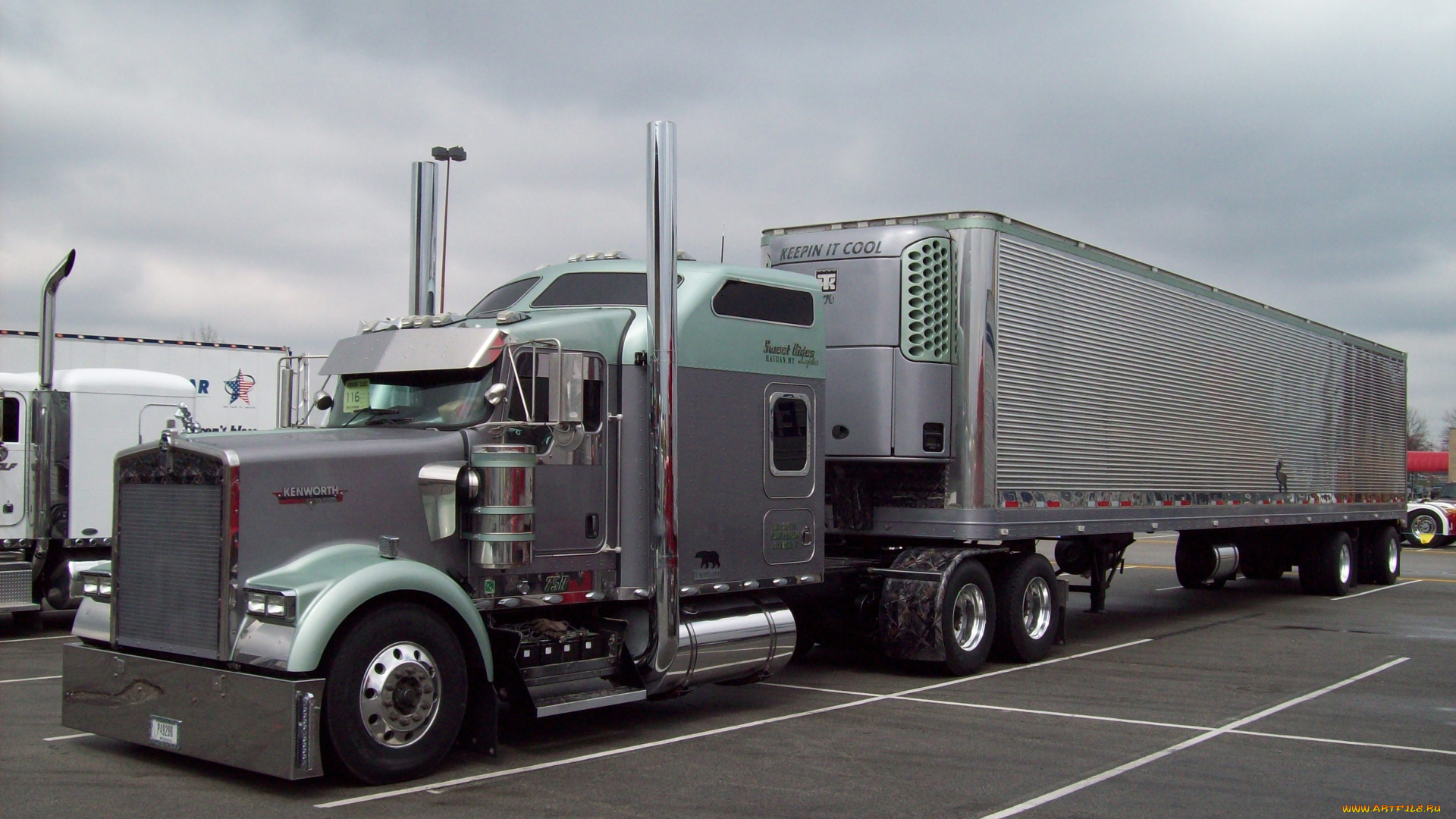 автомобили, kenworth, фура, трейлер