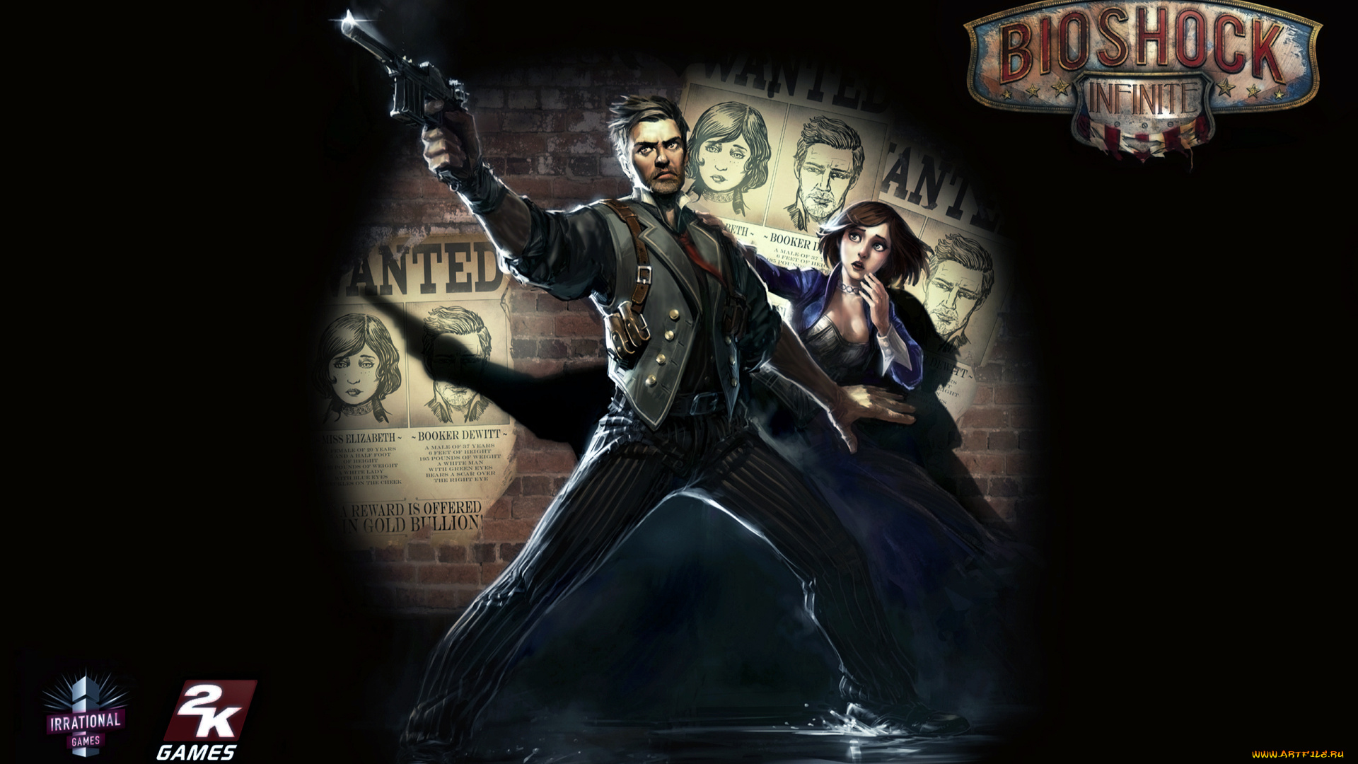 bioshock, infinite, видео, игры, элизабет, букер, деуитт