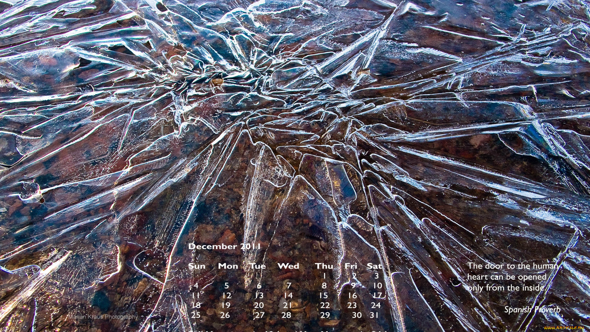 календари, природа, лед