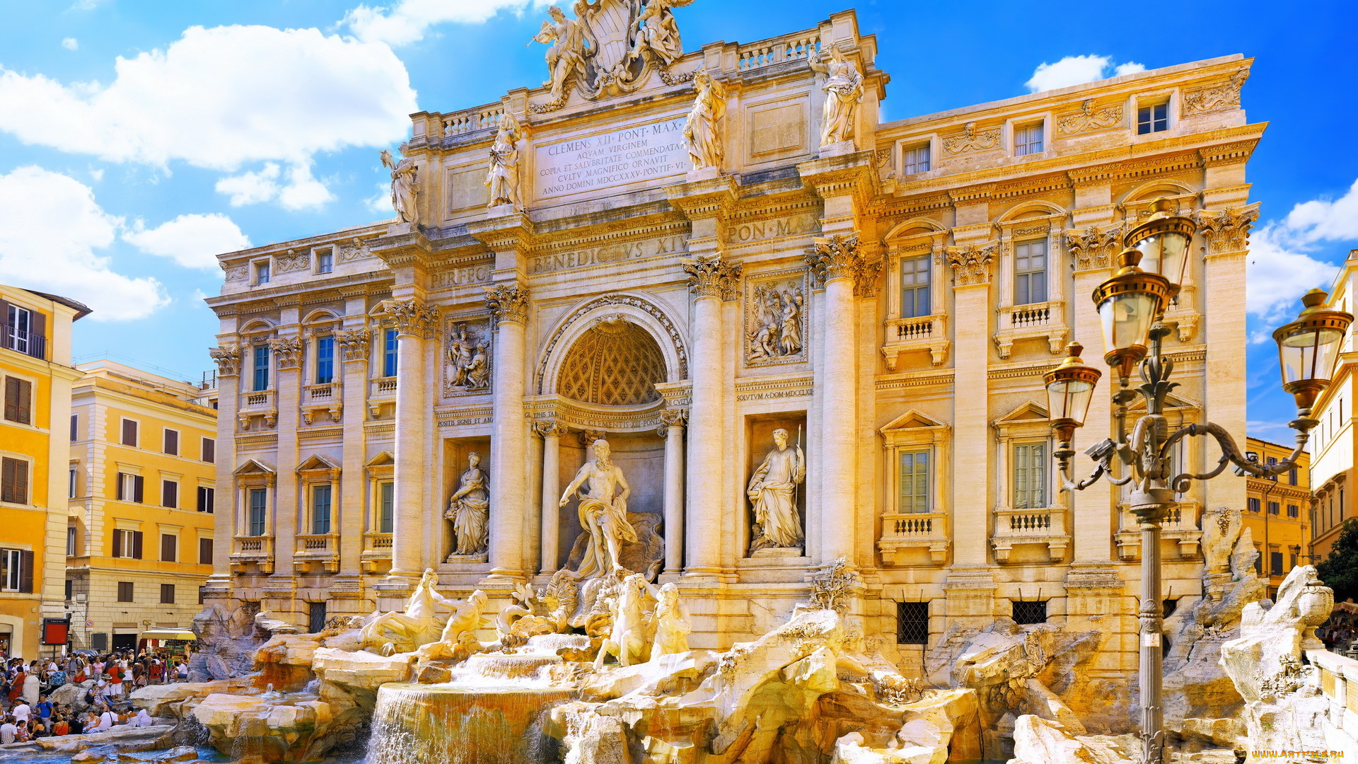 la, fontana, di, trevi, rome, italy, города, рим, ватикан, италия