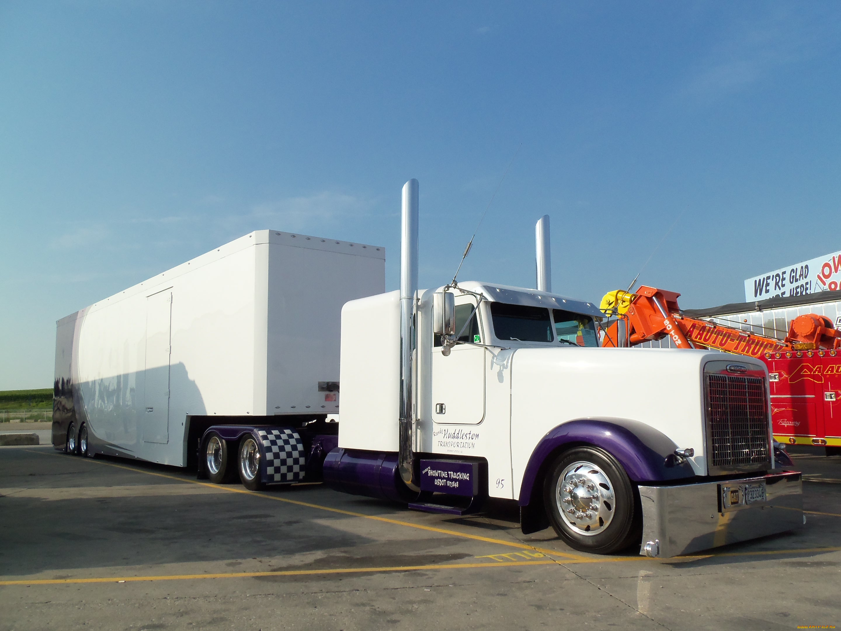 автомобили, freightliner, грузовик, белый