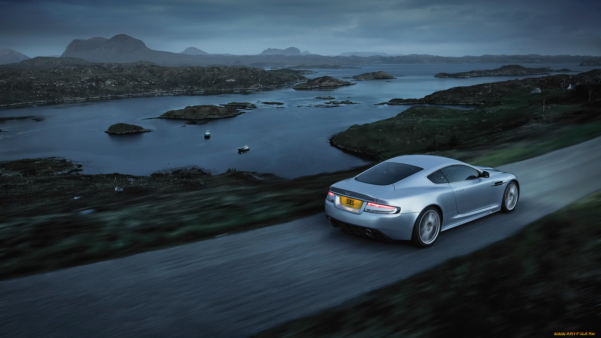 автомобили, aston, martin, озеро, скорость, дорога, астон, мартин, острова