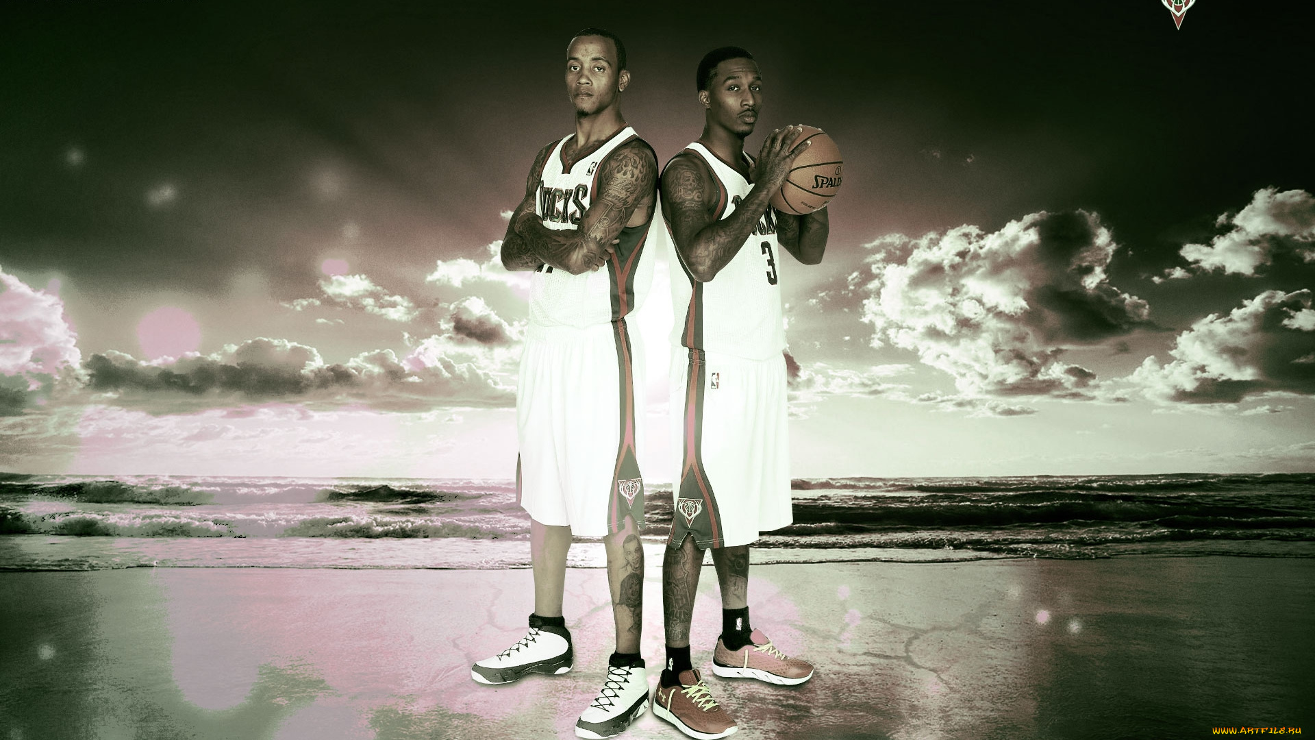 brandon, jennings, and, monta, ellis, спорт, nba, игроки, баскетбол, нба