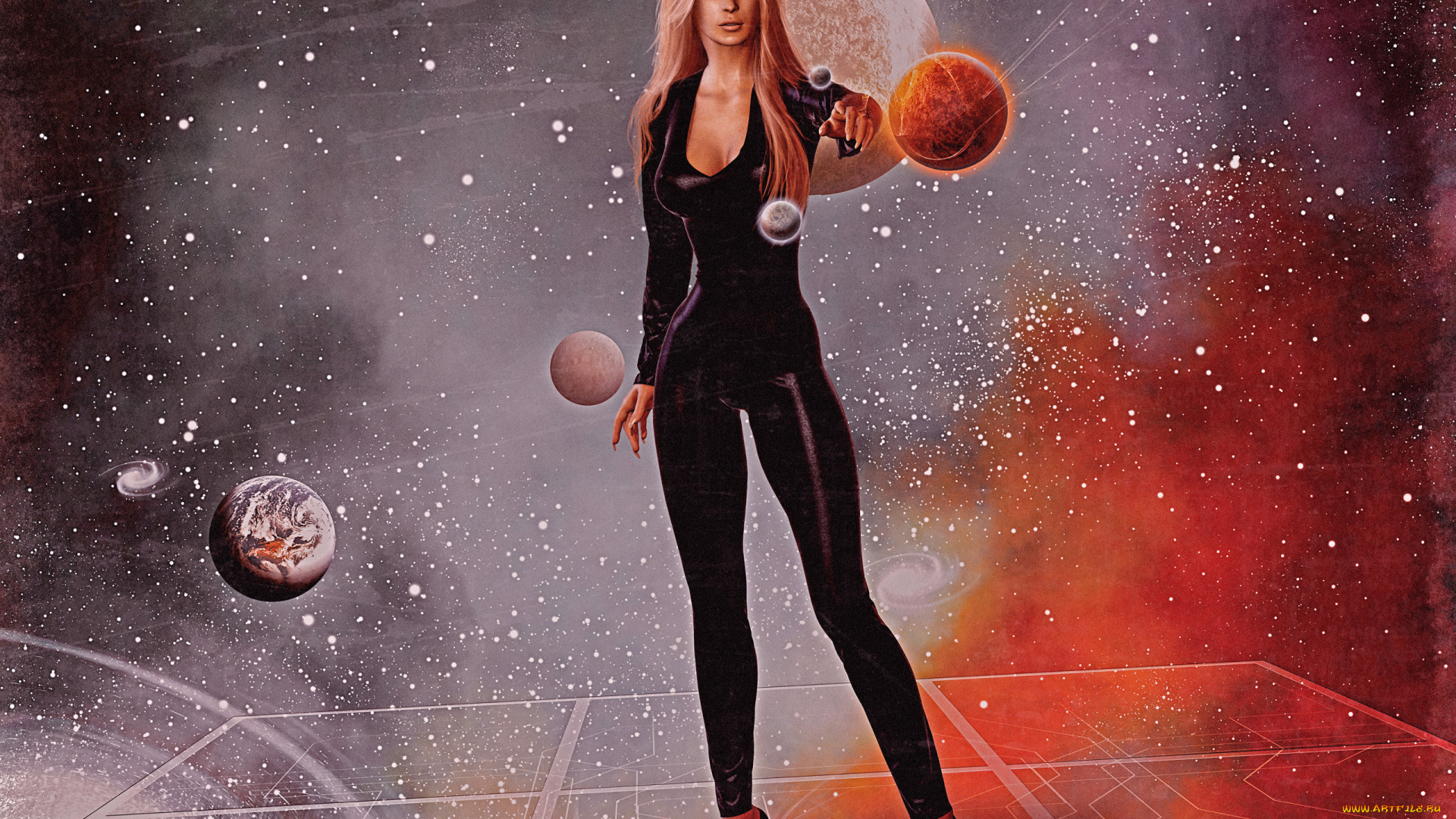 фэнтези, девушки, планета